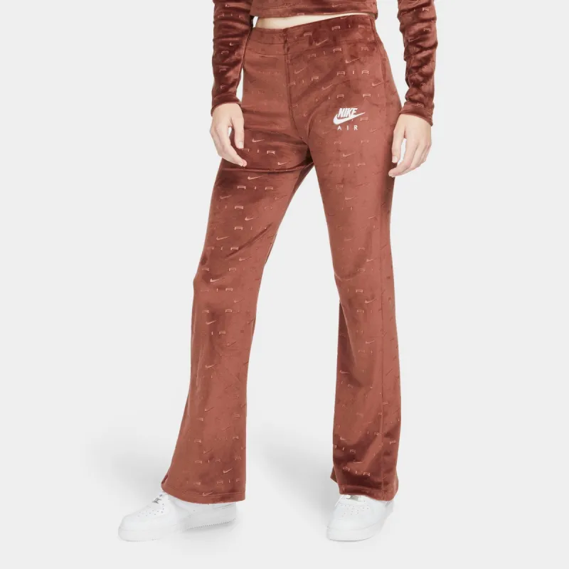 Nike Air Women's Velour Mid-Rise Pants Bronze Eclipse / White made by Nike
