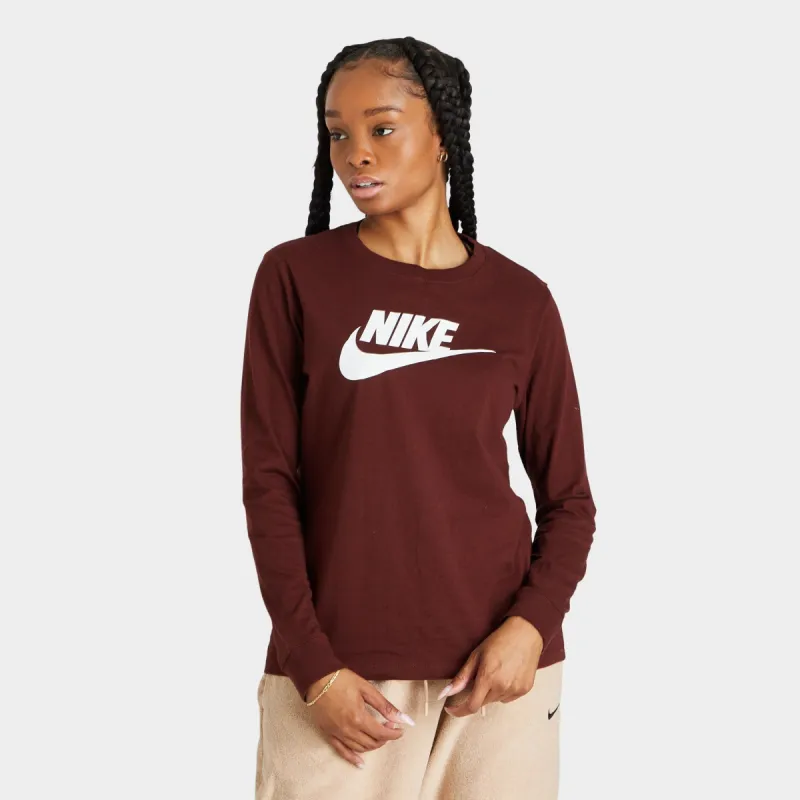 Nike Sportswear Women's Long-Sleeve T-shirt Bronze Eclipse / White sold by JD Sports
