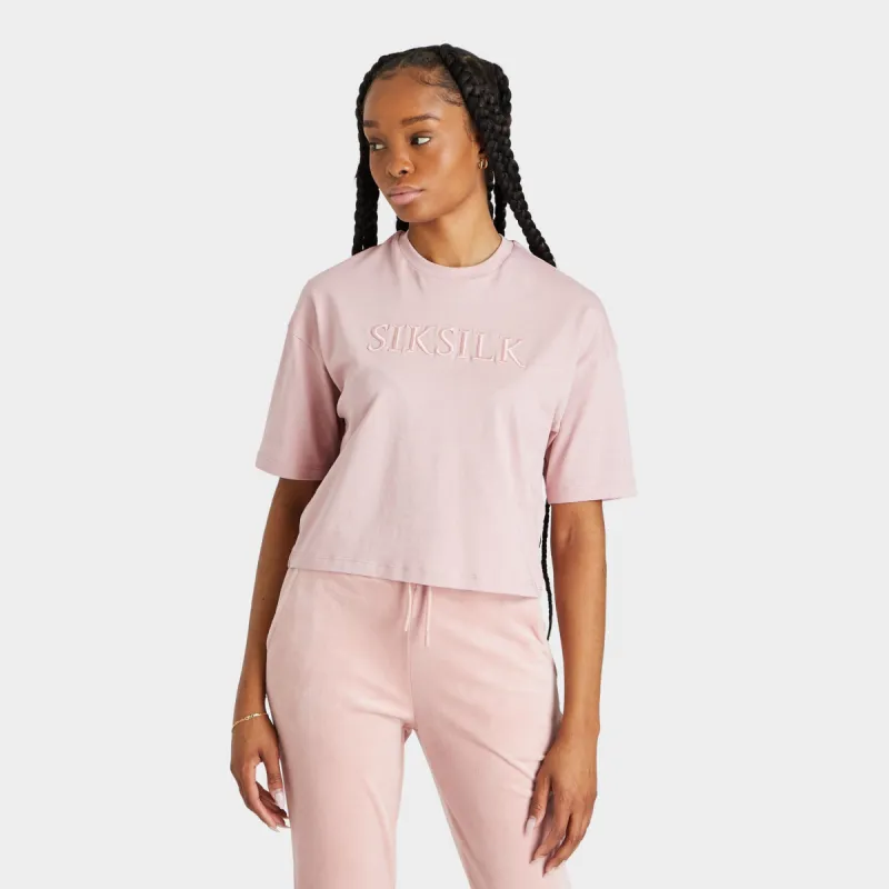 SikSilk Women's Embroidered Logo T-shirt / Pink sold by JD Sports