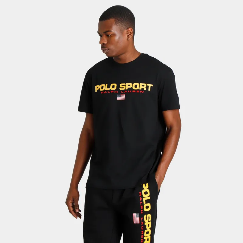 Polo Ralph Lauren Sport T-Shirt Polo Black / Gold sold by JD Sports