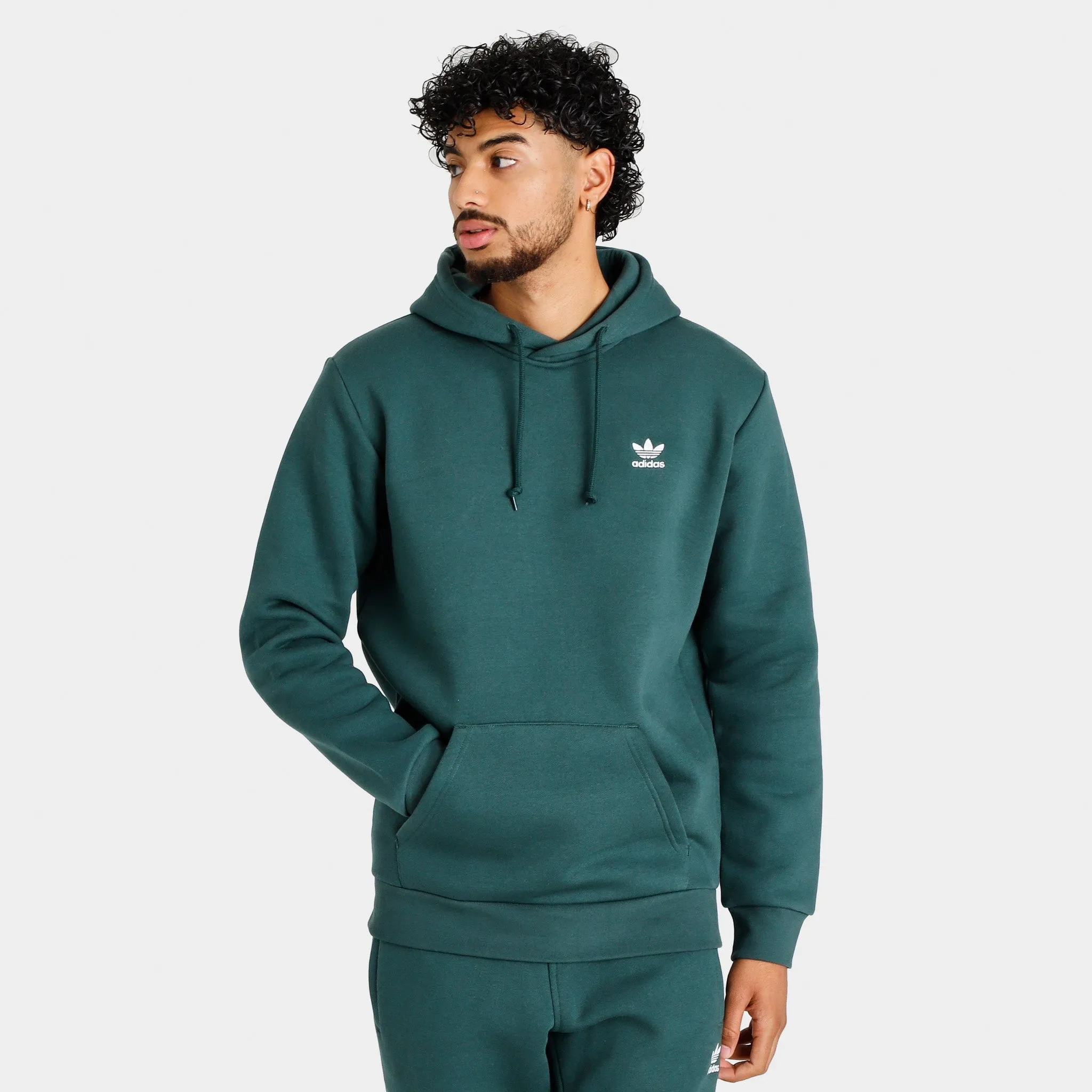adidas Originals Adicolor Essentials Trefoil Pullover Hoodie / Mineral Green sold by JD Sports