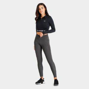 Under Armour Women's JD Branded Crop Quarter Zip Black / White sold by JD Sports