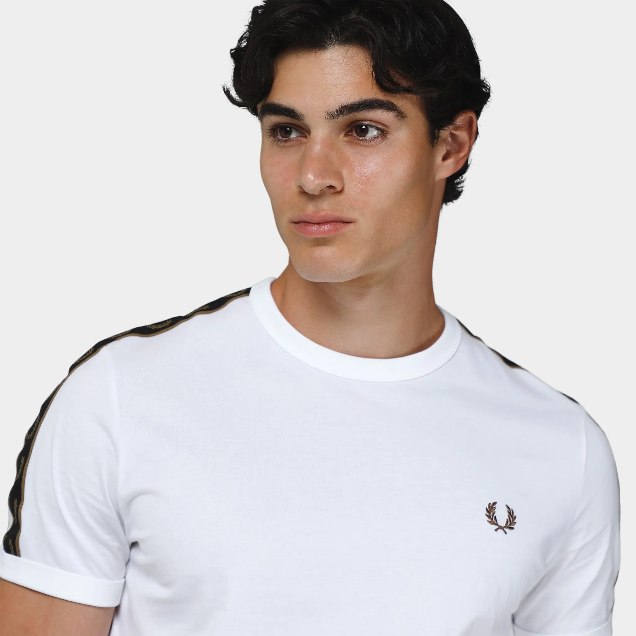 Fred Perry Contrast Tape Ringer T-Shirt White / Warm Stone sold by JD Sports product image thumbnail 3