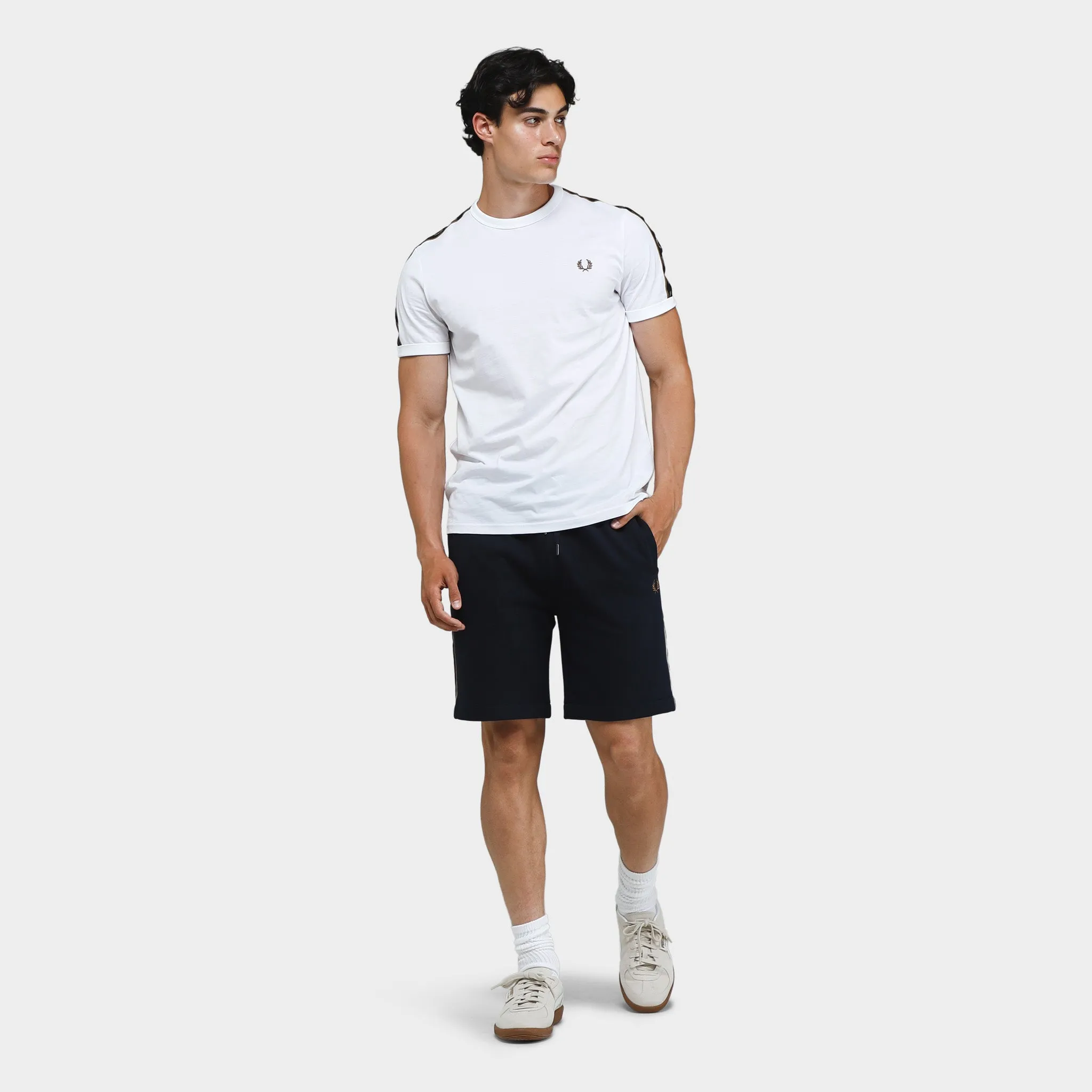 Fred Perry Contrast Tape Ringer T-Shirt White / Warm Stone sold by JD Sports product image thumbnail 5