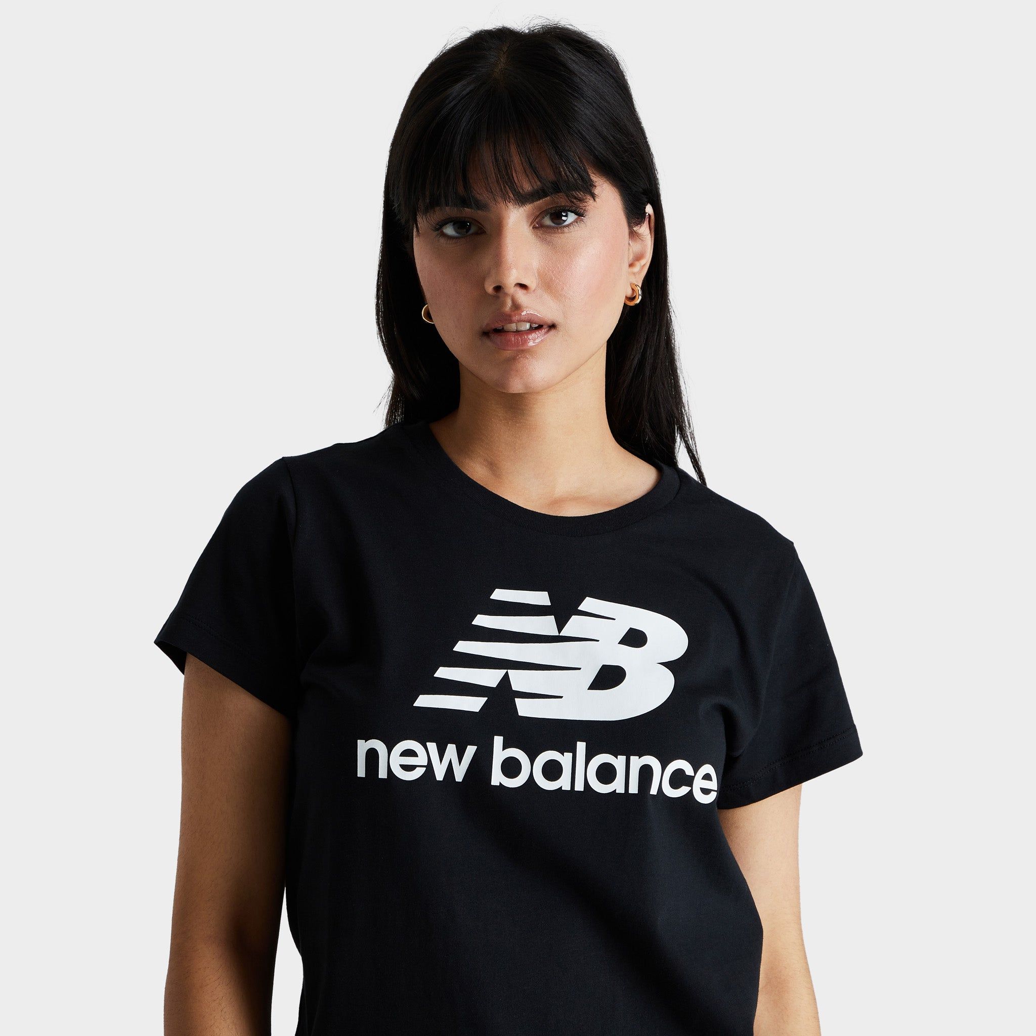 New Balance Women's Essential Stacked Logo T-shirt / Black sold by JD Sports product image thumbnail 5
