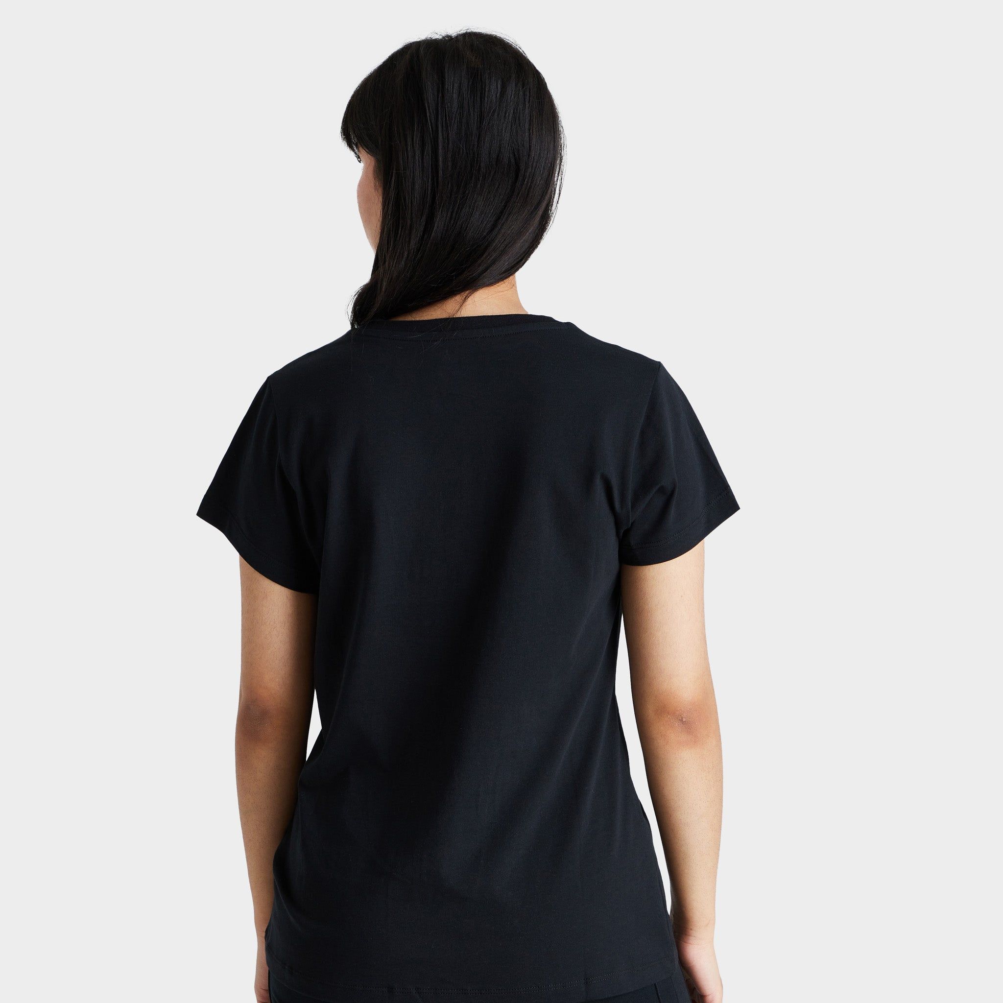 New Balance Women's Essential Stacked Logo T-shirt / Black sold by JD Sports product image thumbnail 4