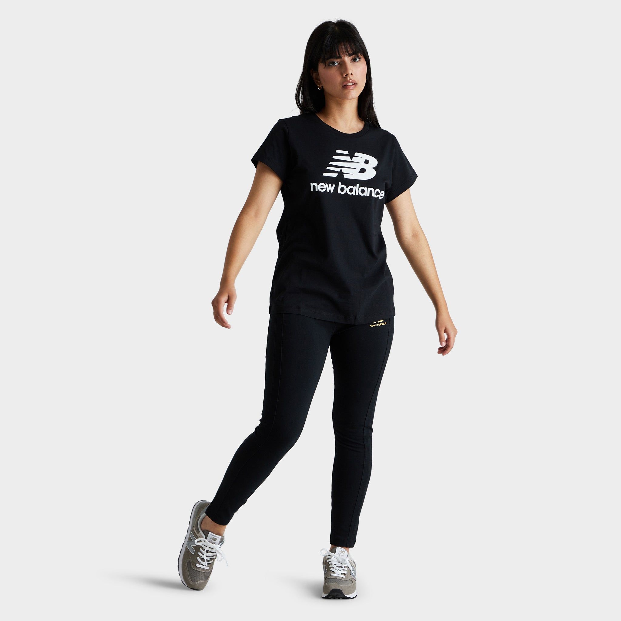New Balance Women's Essential Stacked Logo T-shirt / Black sold by JD Sports product image thumbnail 3
