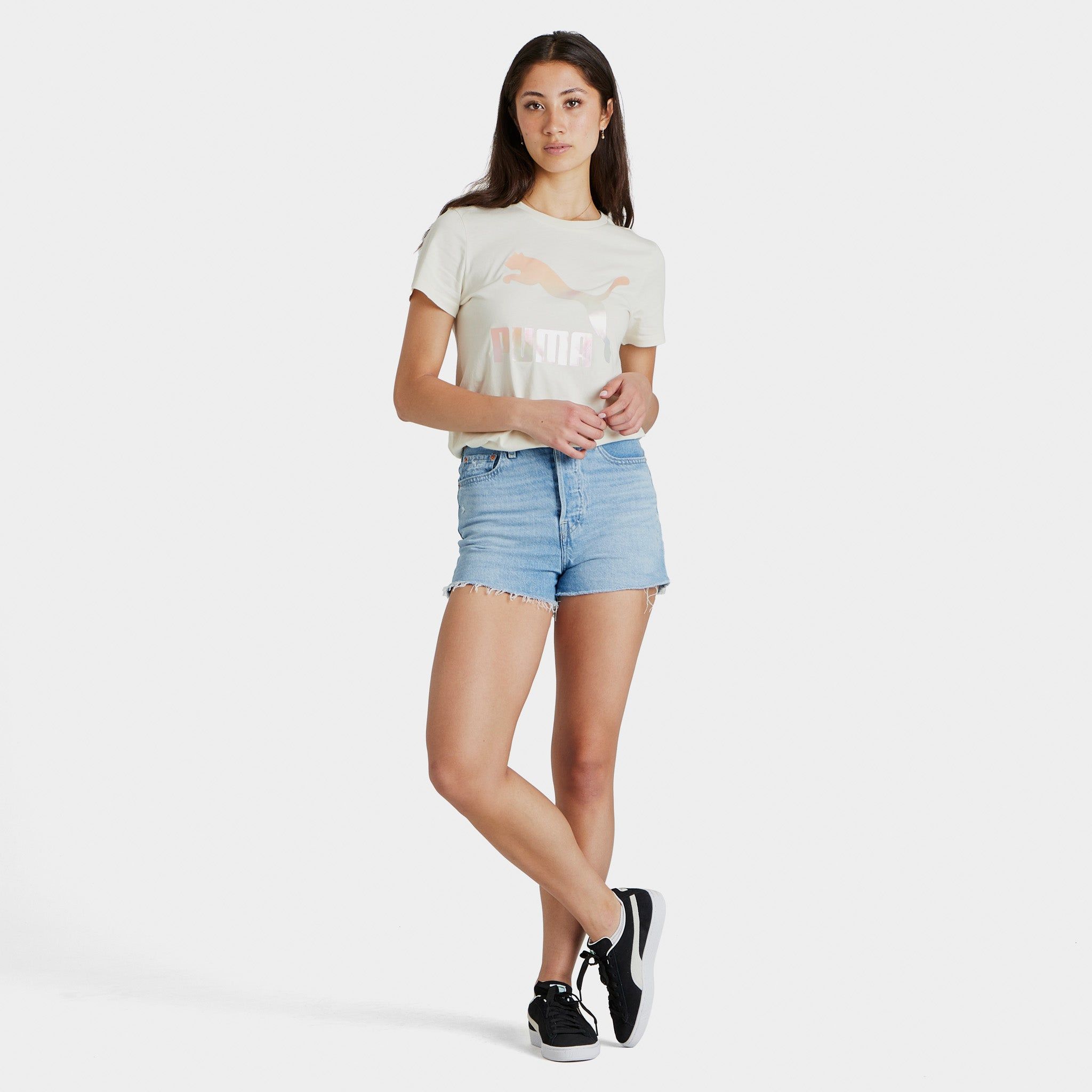 Puma Classics Logo T-shirt / Ivory Glow Gloaming sold by JD Sports product image thumbnail 5