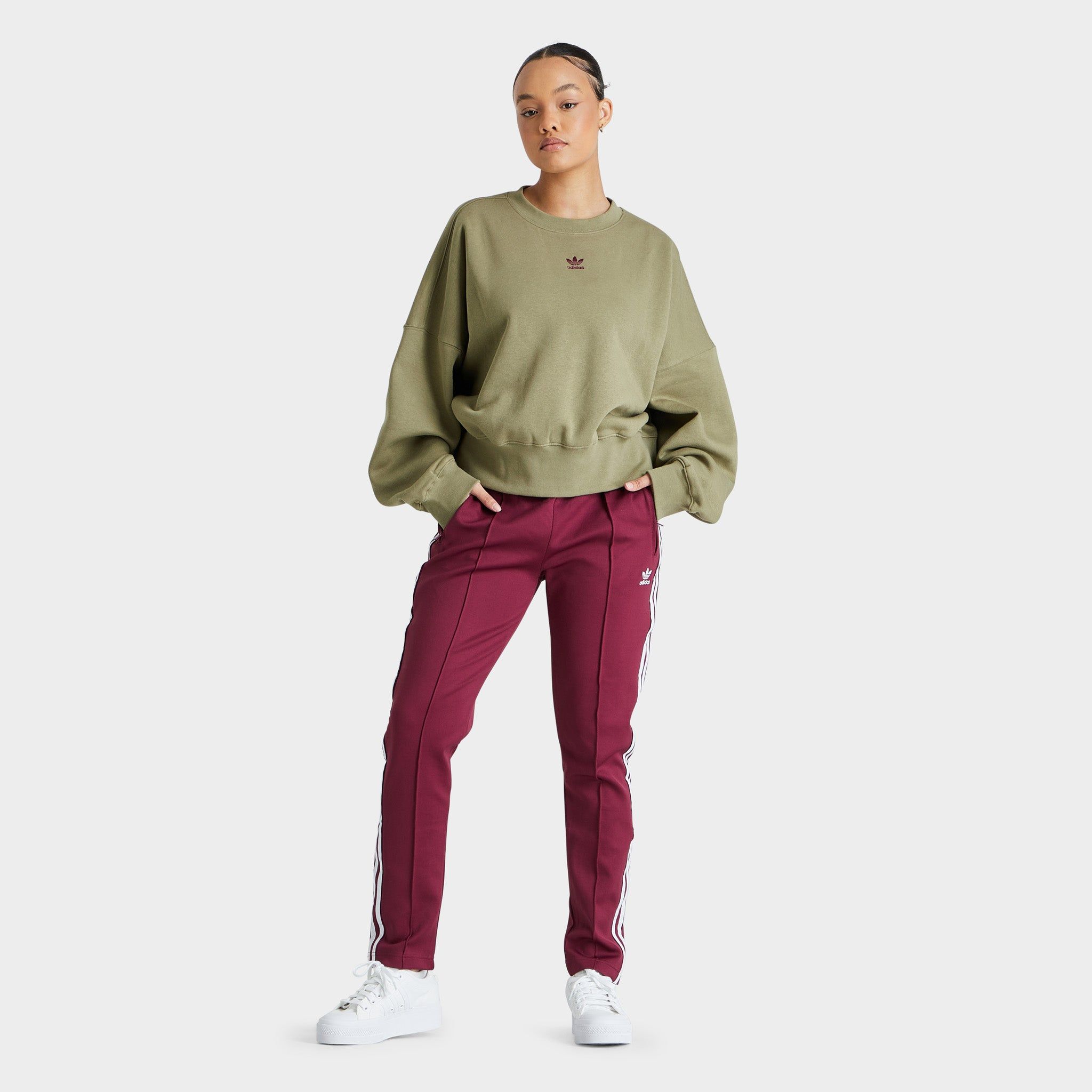 adidas Originals Women's Adicolor Essentials Fleece Crewneck / Orbit Green sold by JD Sports product image thumbnail 5