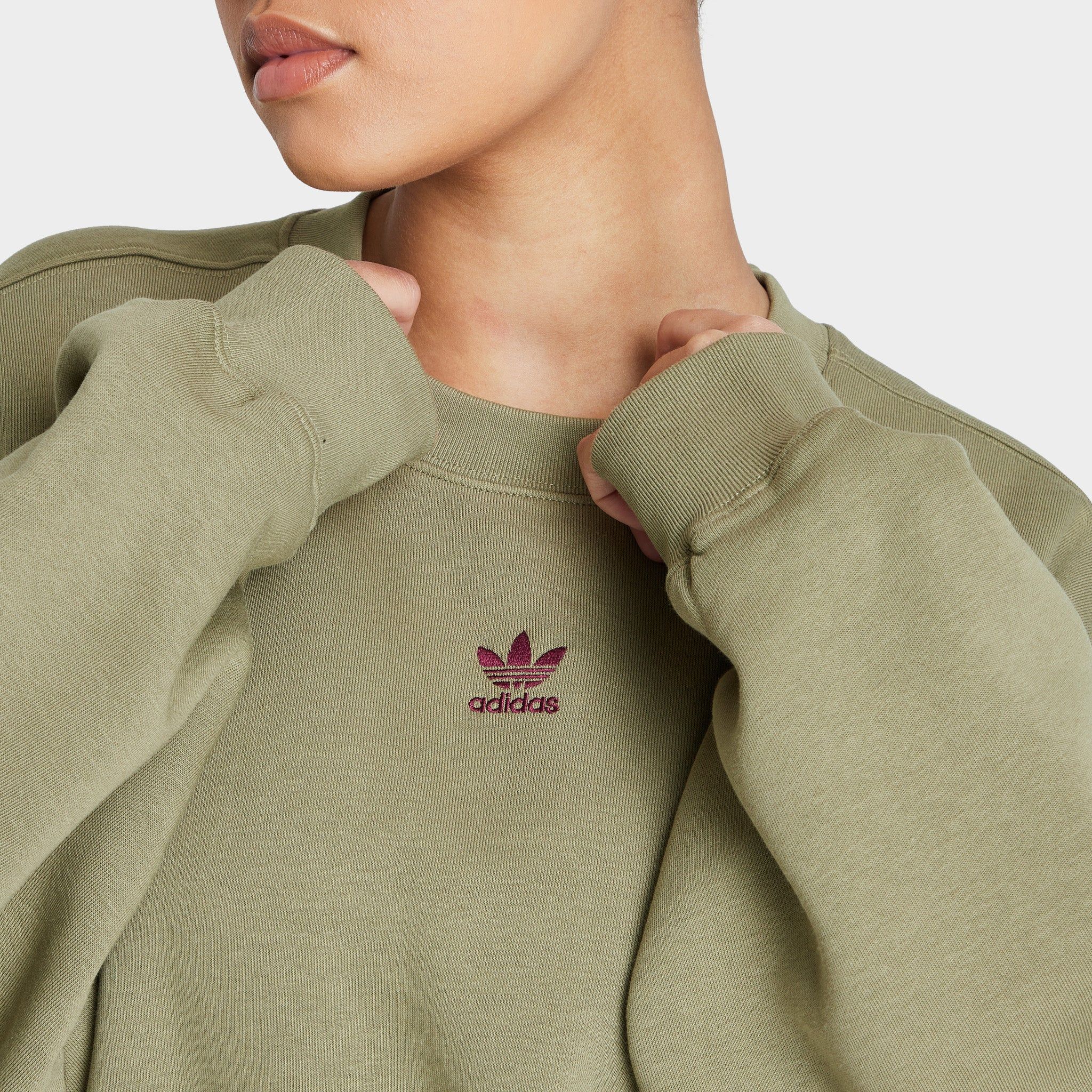 adidas Originals Women's Adicolor Essentials Fleece Crewneck / Orbit Green sold by JD Sports product image thumbnail 3