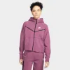 Nike Sportswear Women’s Tech Fleece Windrunner Full-Zip Hoodie Light Bordeaux / White sold by JD Sports