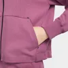 Nike Sportswear Women’s Tech Fleece Windrunner Full-Zip Hoodie Light Bordeaux / White sold by JD Sports