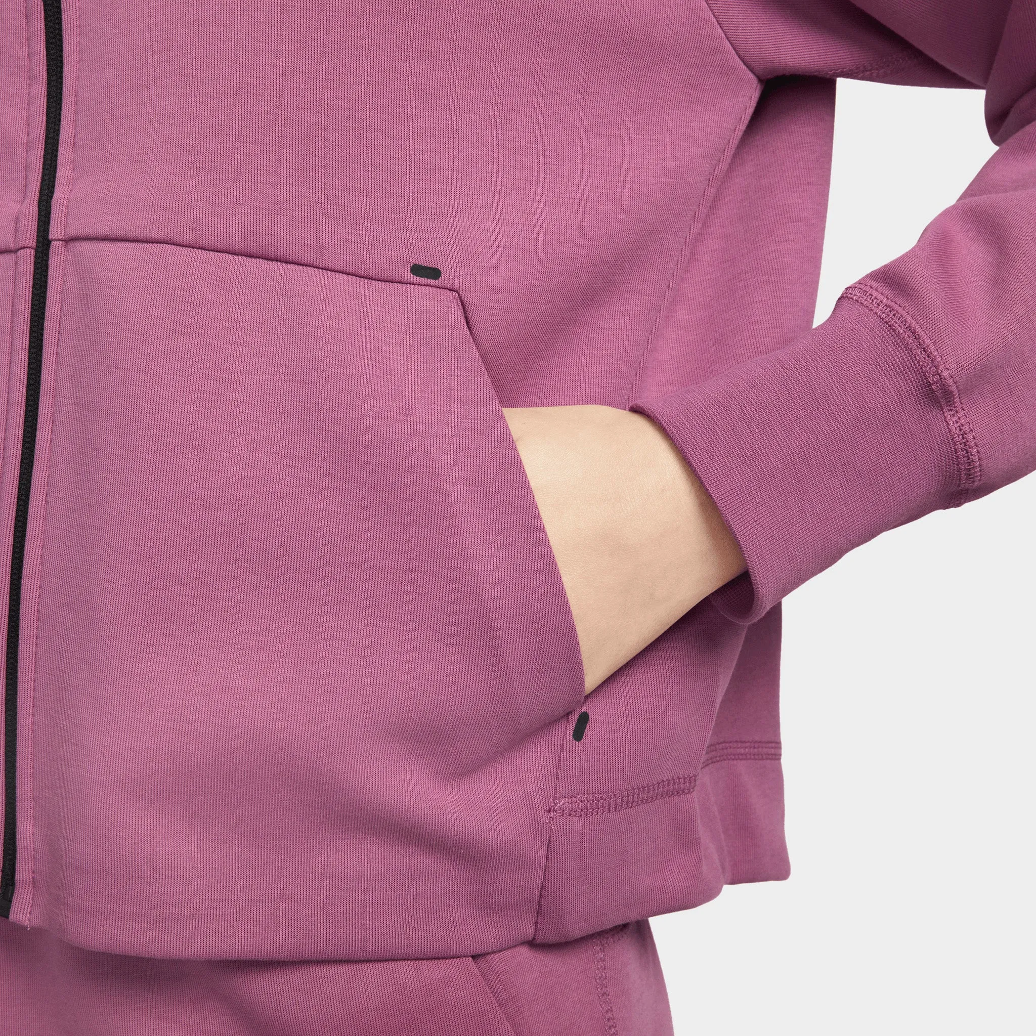 Nike Sportswear Women’s Tech Fleece Windrunner Full-Zip Hoodie Light Bordeaux / White sold by JD Sports product image thumbnail 4