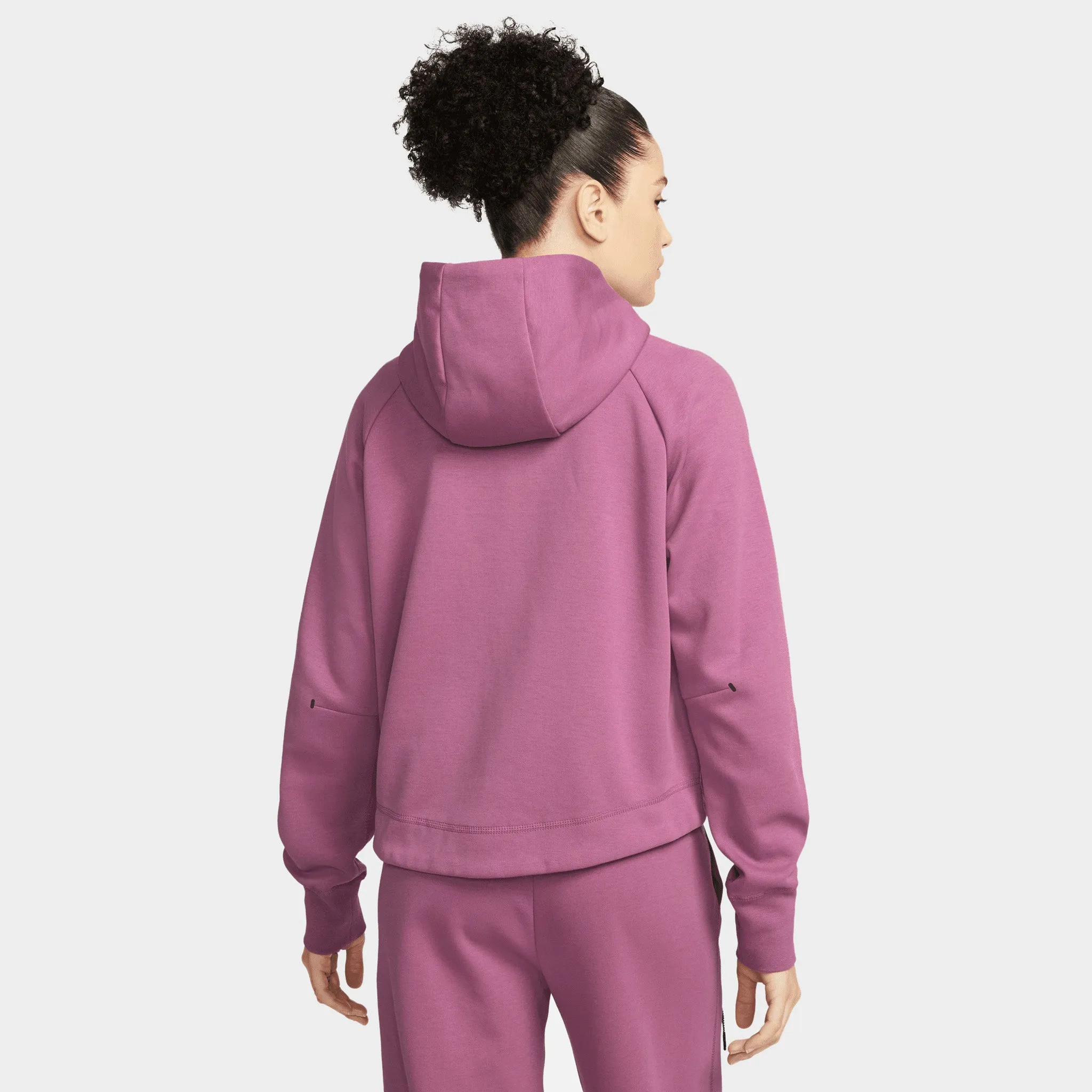 Nike Sportswear Women’s Tech Fleece Windrunner Full-Zip Hoodie Light Bordeaux / White sold by JD Sports product image thumbnail 2
