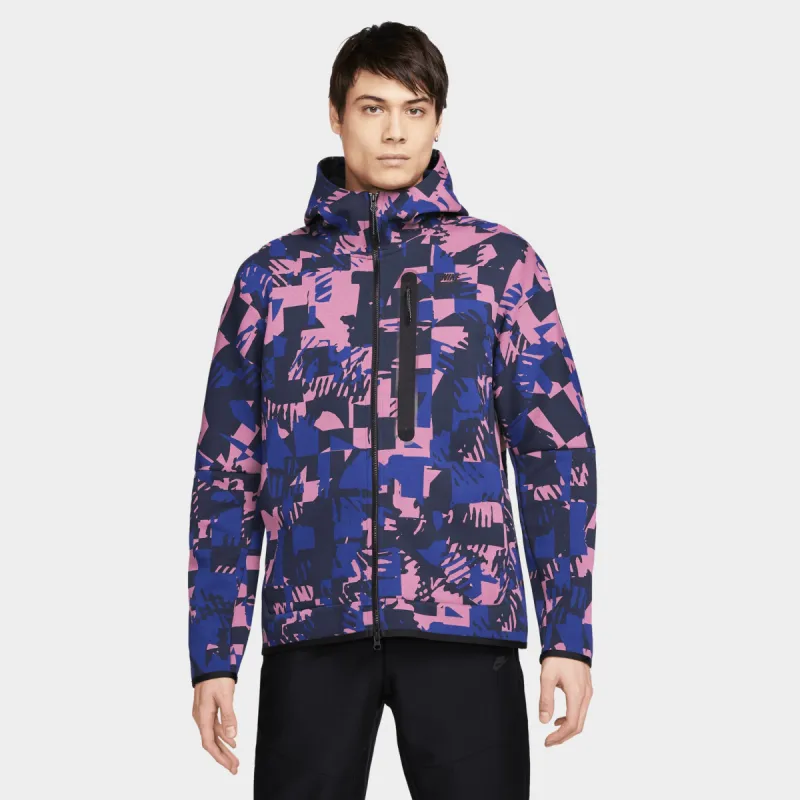 Nike Sportswear Tech Fleece Full-Zip Hoodie Light Bordeaux / Obsidian - Black sold by JD Sports