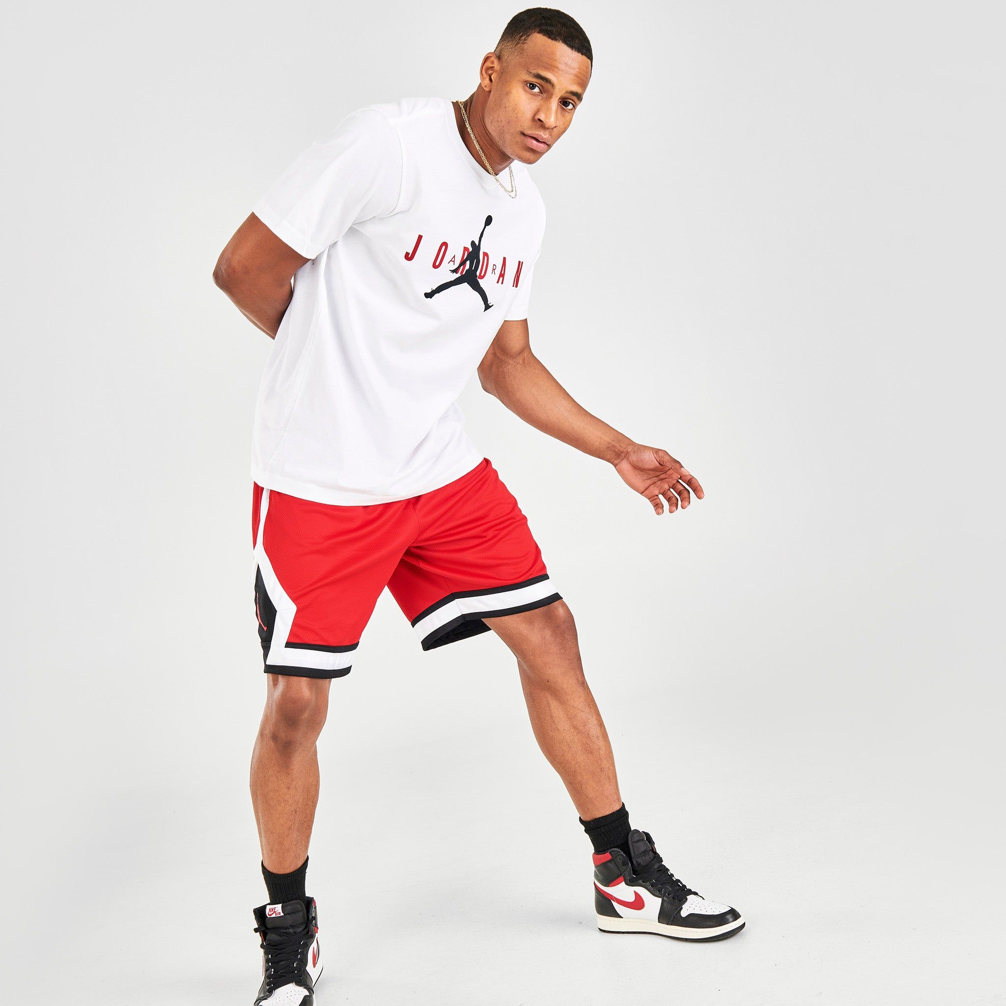 Jordan Air Wordmark T-shirt White / Gym Red - Black sold by JD Sports product image thumbnail 5