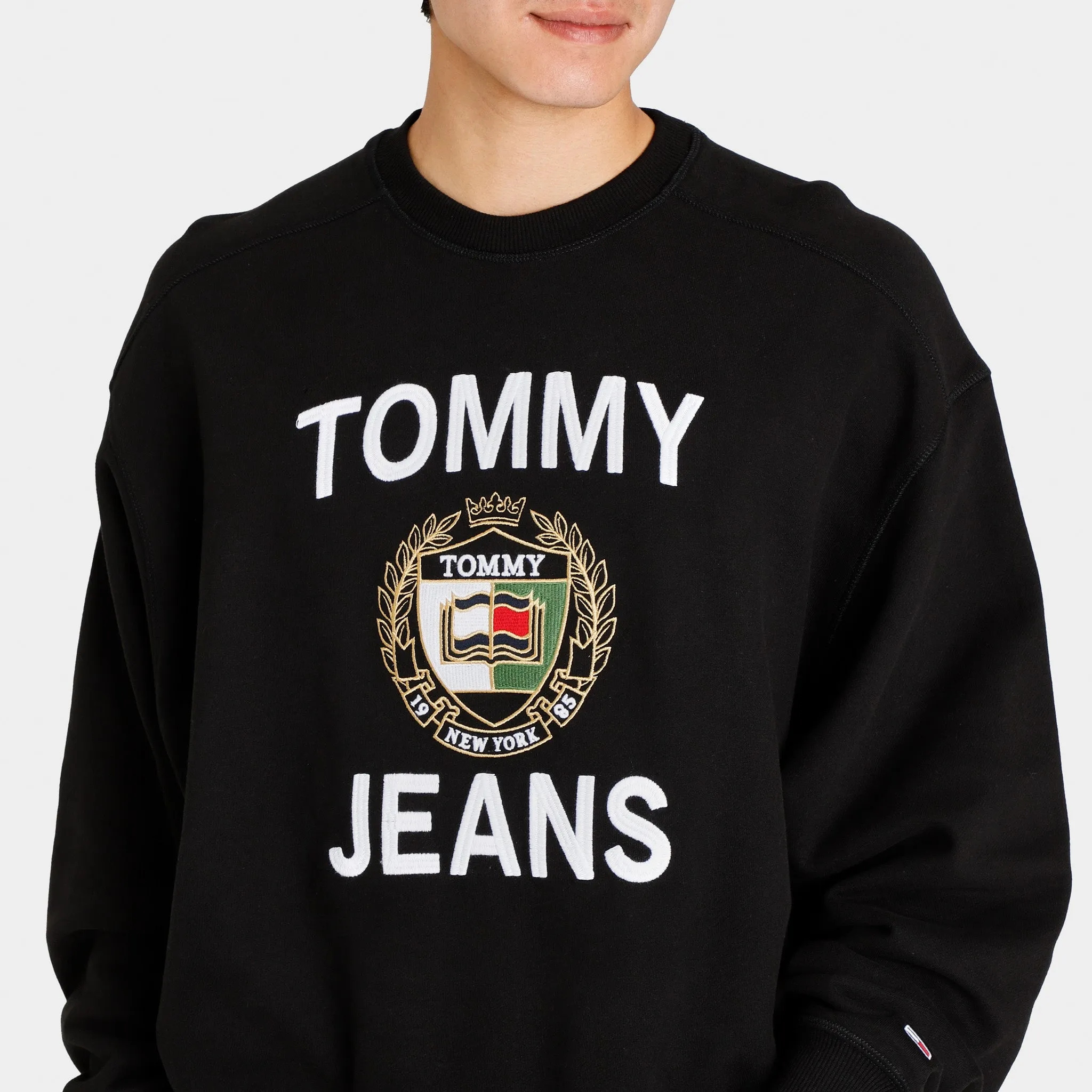 Tommy Jeans TJ Crest Logo Crewneck / Black sold by JD Sports product image thumbnail 4