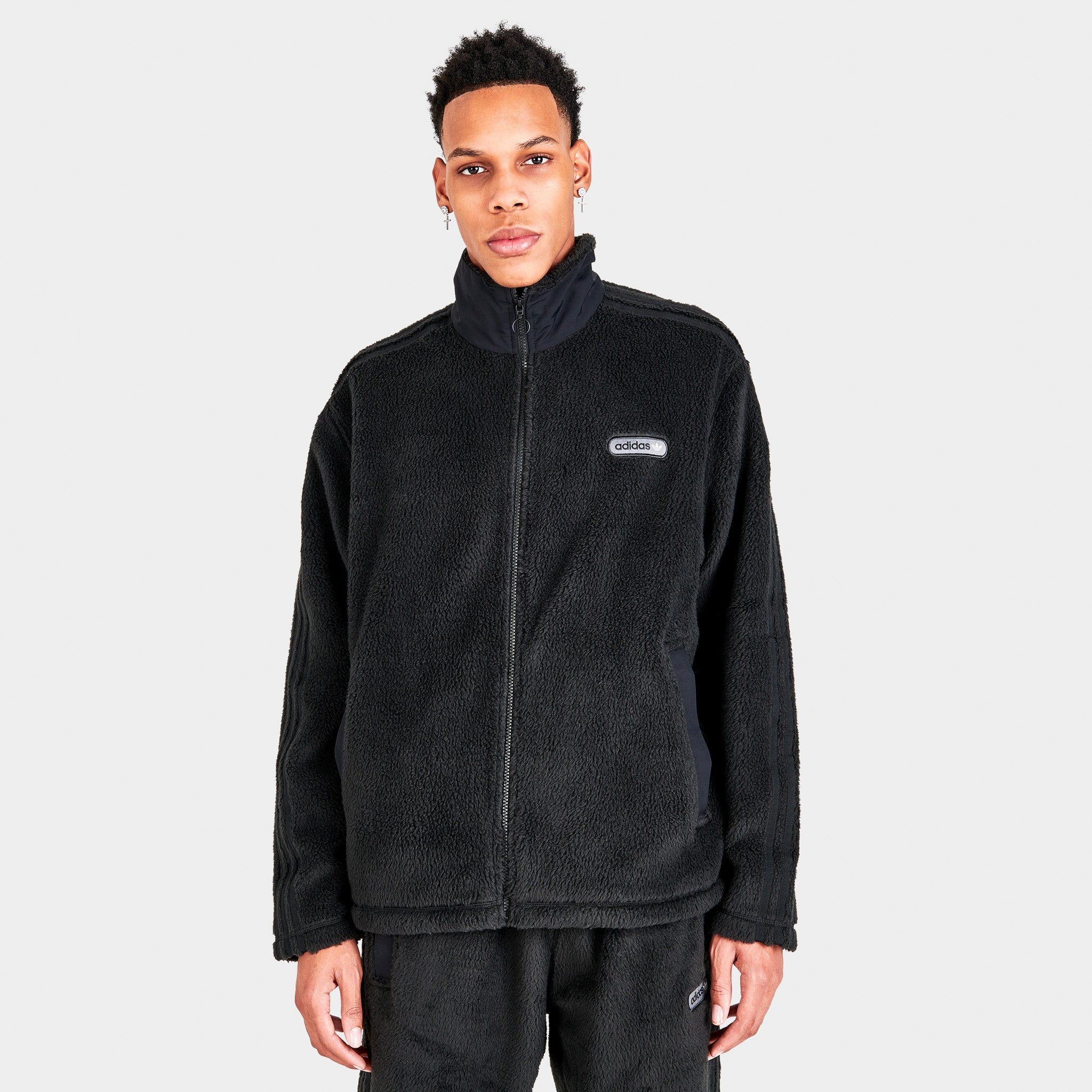 adidas Sherpa Track Top Black / Black sold by JD Sports