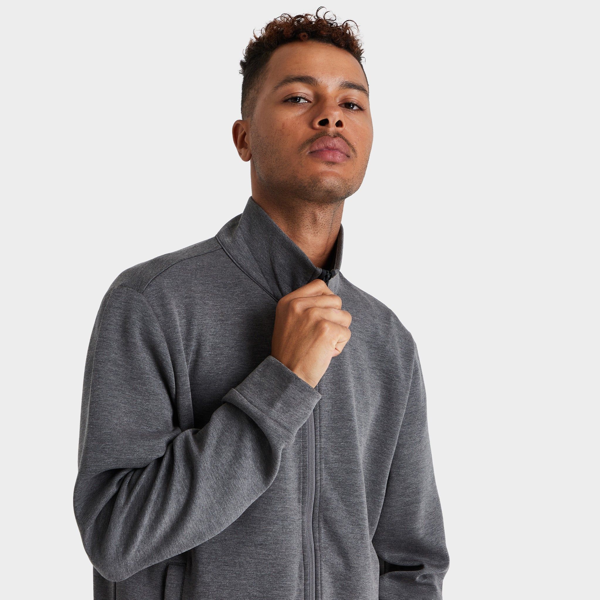 Calvin Klein Move 365 Full Zip Track Jacket / Steel Grey Heather sold by JD Sports product image thumbnail 3