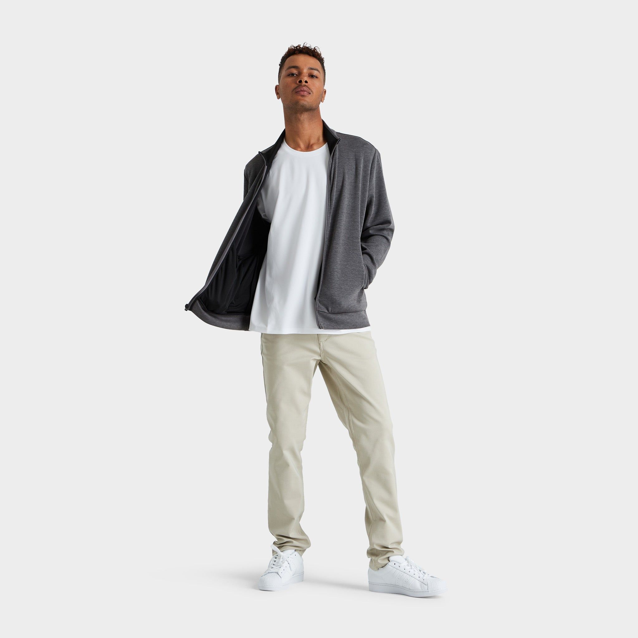 Calvin Klein Move 365 Full Zip Track Jacket / Steel Grey Heather sold by JD Sports product image thumbnail 5