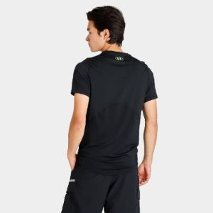Under Armour JD HeatGear Camo T-shirt Black / Lime Surge sold by JD Sports