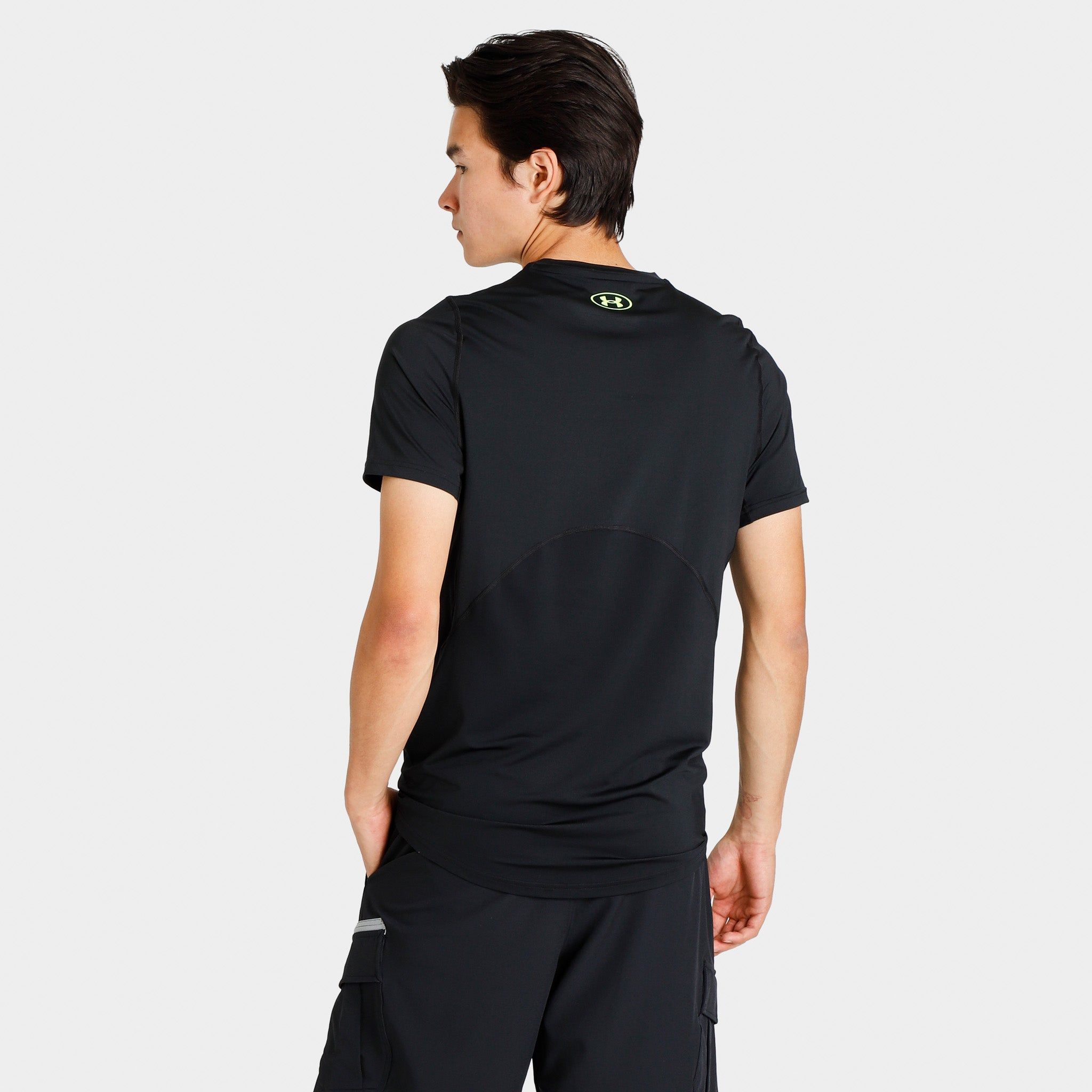 Under Armour JD HeatGear Camo T-shirt Black / Lime Surge sold by JD Sports product image thumbnail 2