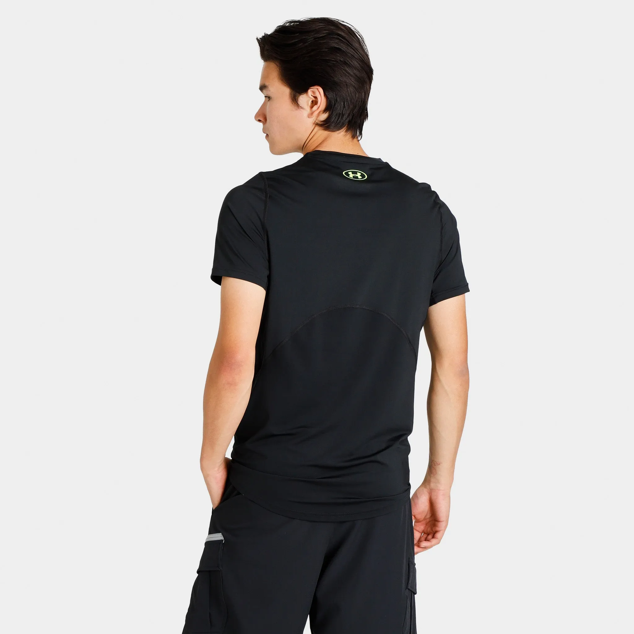 Under Armour HeatGear Camo T-shirt Black / Lime Surge sold by JD Sports product image thumbnail 2