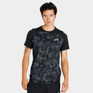 Under Armour JD HeatGear Camo T-shirt Black / Lime Surge sold by JD Sports