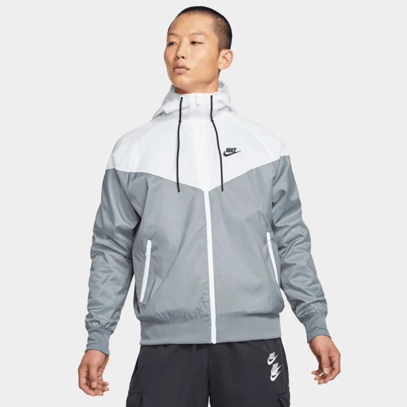 Nike Sportswear Windrunner Woven Jacket Smoke Grey / White sold by JD Sports