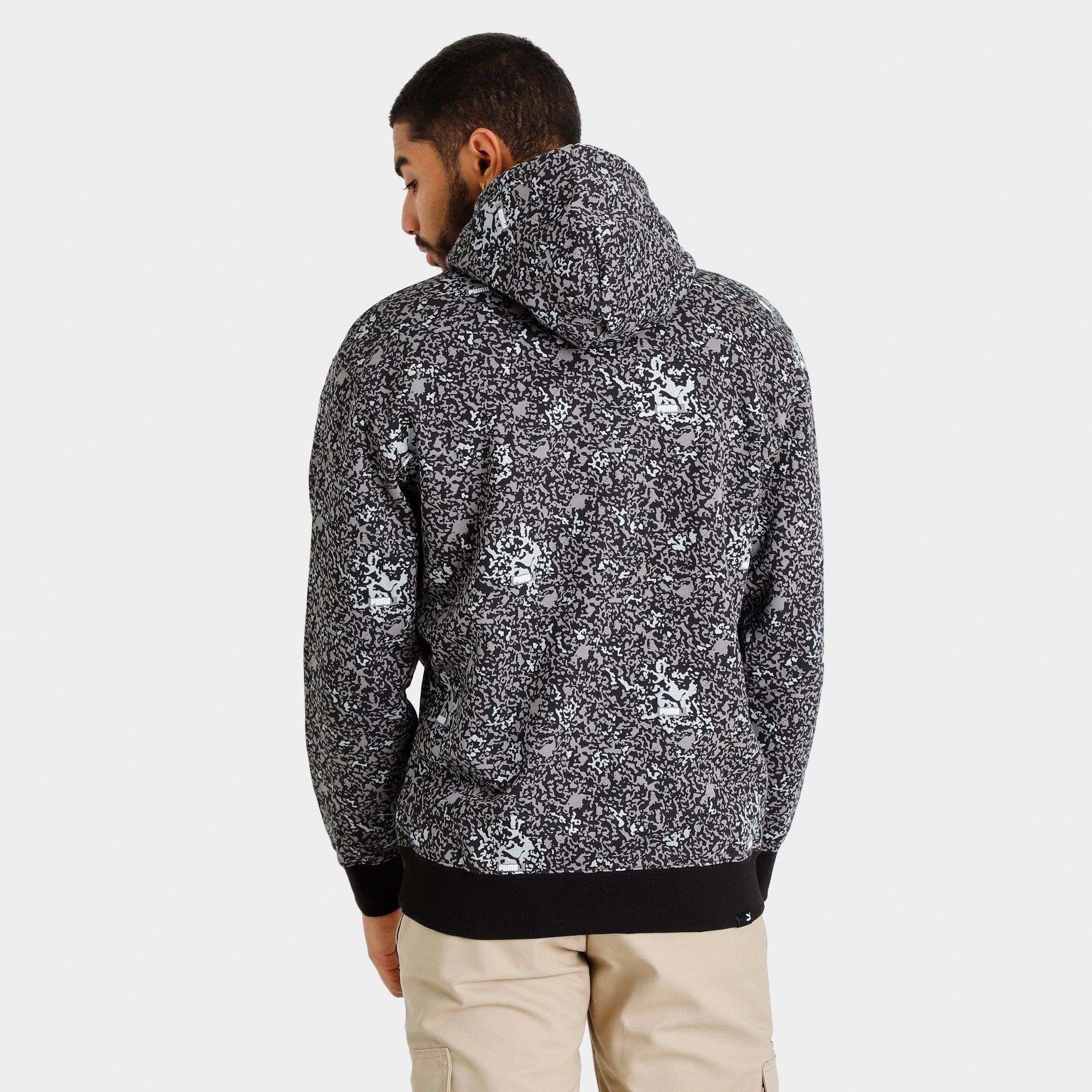 Puma Brand Love Metallic AOP Pullover Hoodie Puma Black / Silver sold by JD Sports product image thumbnail 2