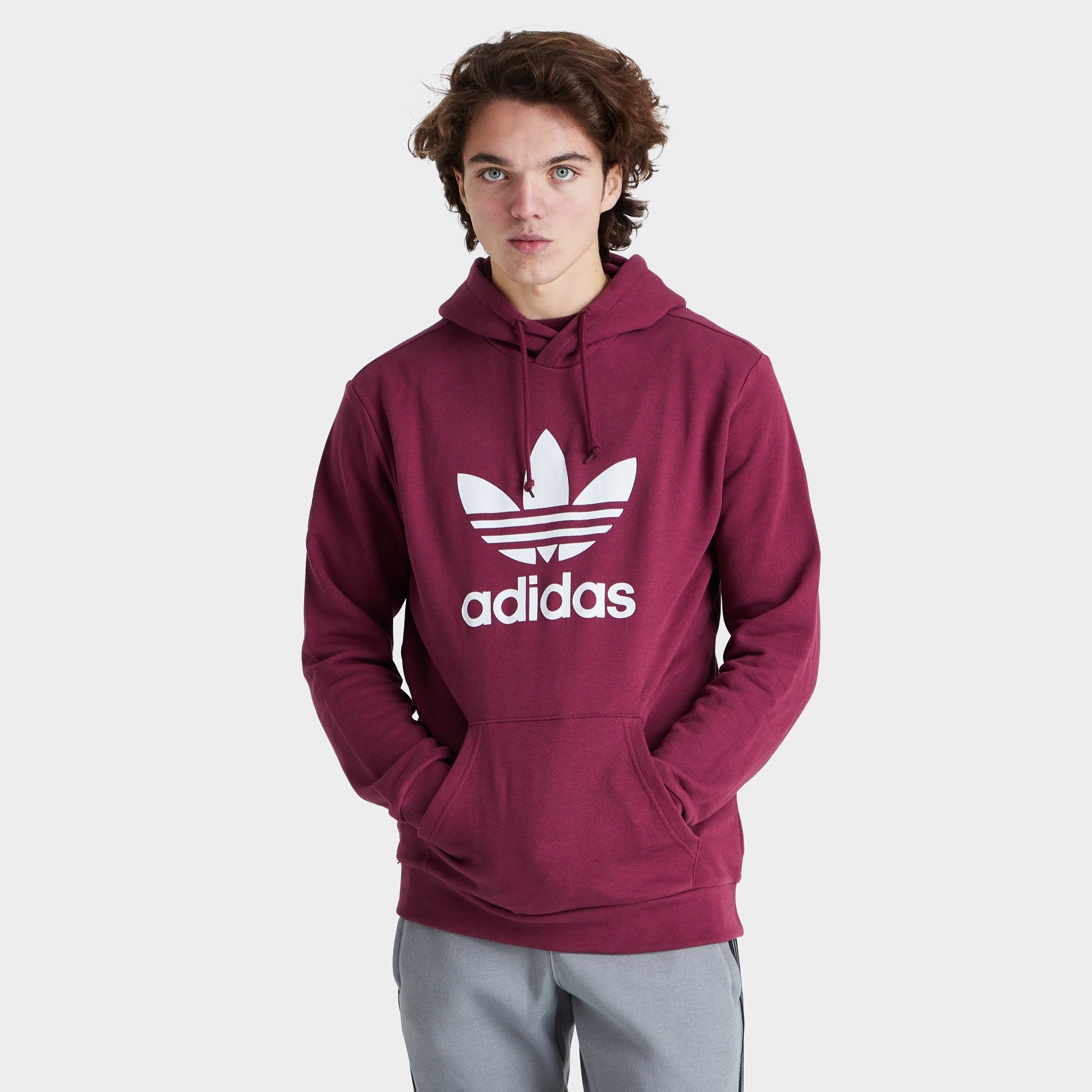 adidas Originals Adicolor Classics Trefoil Hoodie Victory Crimson / White sold by JD Sports product image thumbnail 3