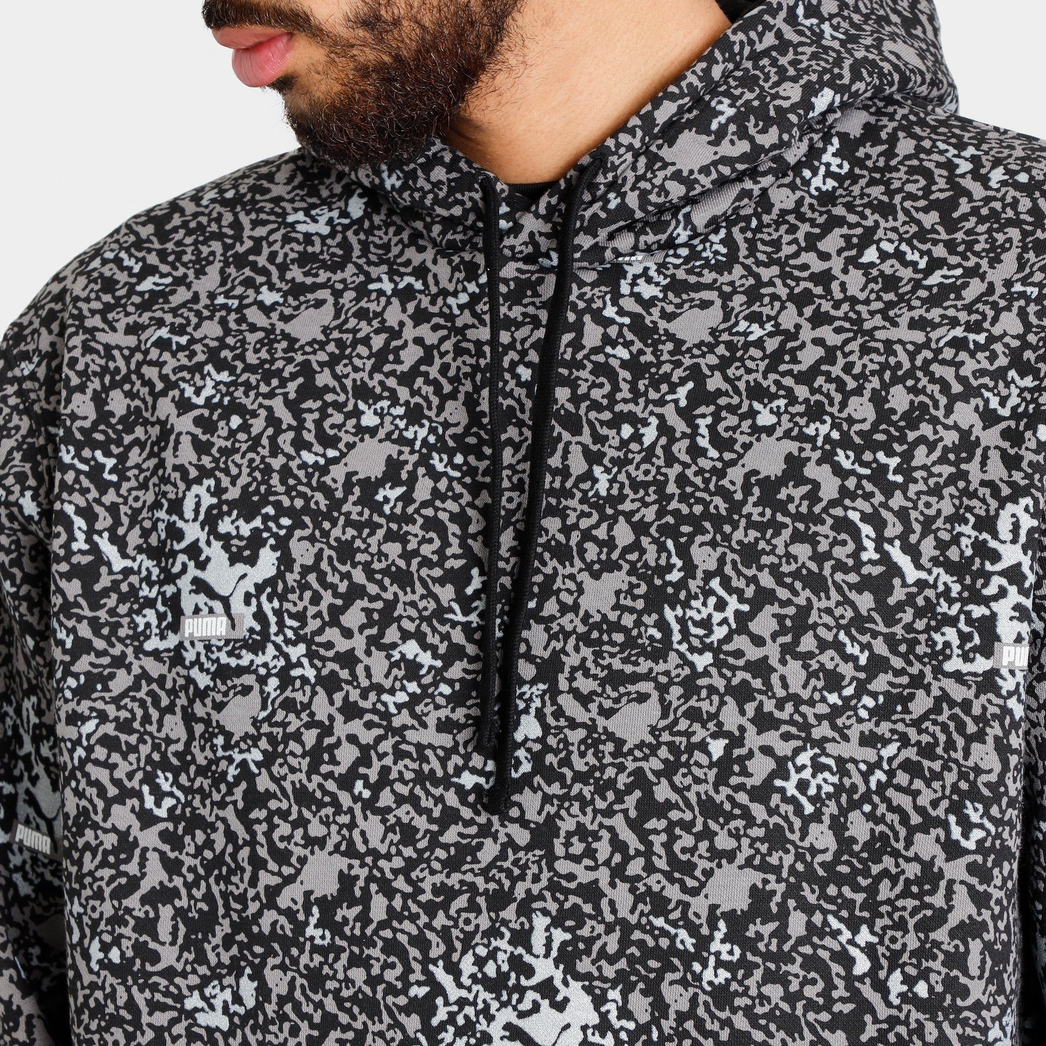 Puma Brand Love Metallic AOP Pullover Hoodie Puma Black / Silver sold by JD Sports product image thumbnail 4