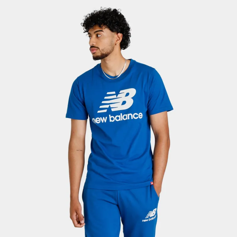 New Balance Essentials Stacked Logo T-shirt / Blue Groove sold by JD Sports