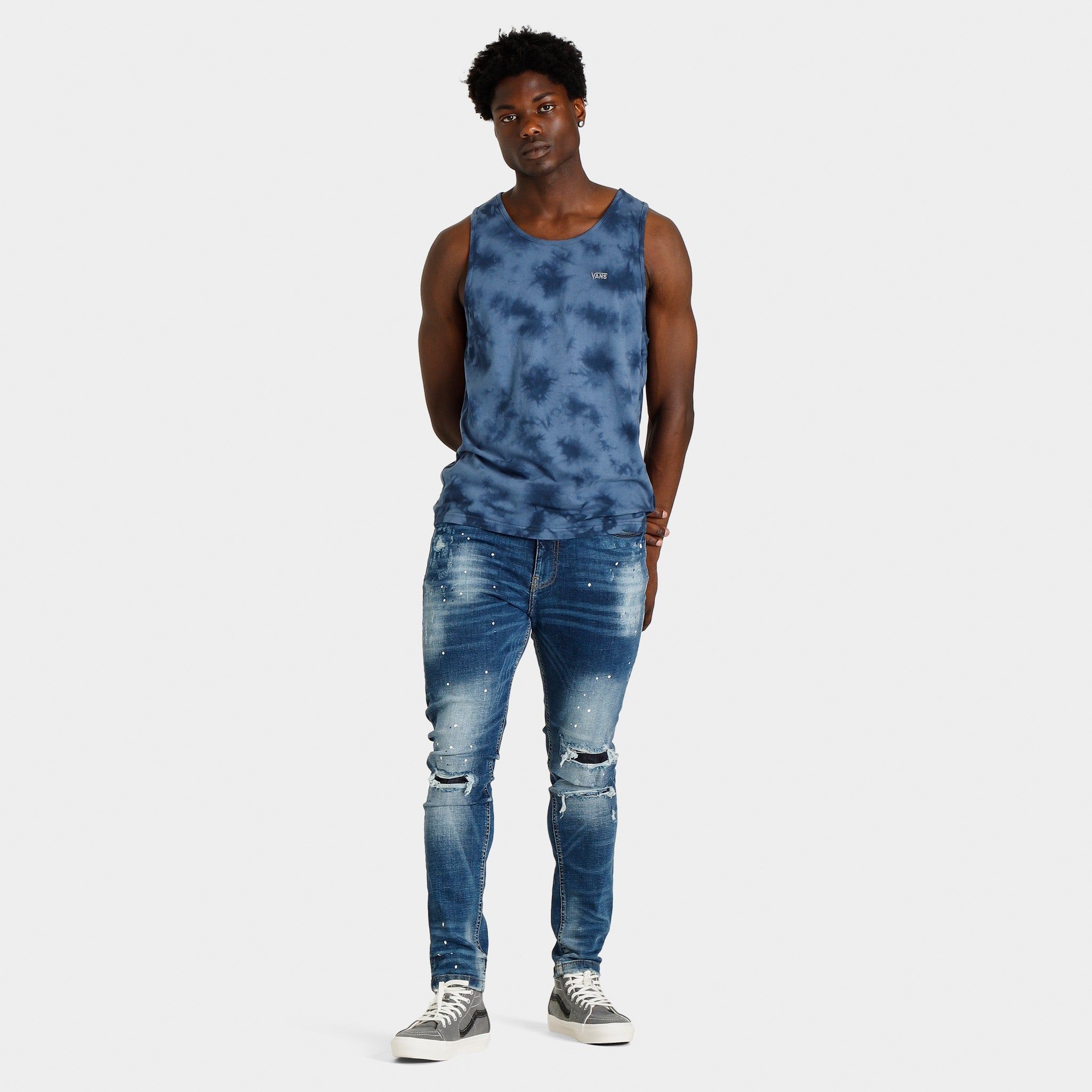 Vans Tie Dye Drop V Tank Top / Dress Blues sold by JD Sports product image thumbnail 5