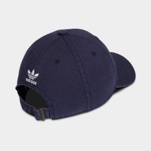 adidas Originals Relaxed Strapback / Shadow Navy / White sold by JD Sports