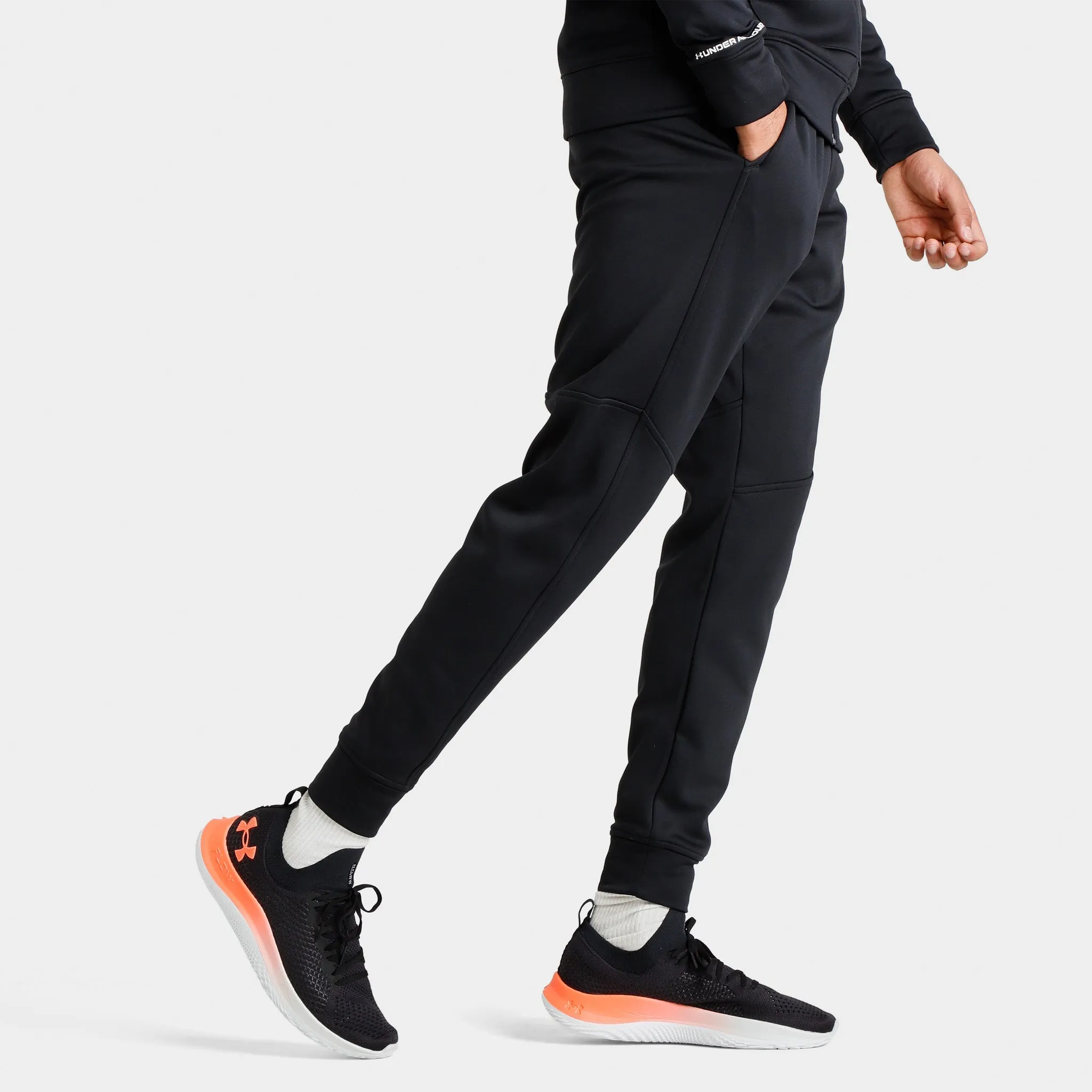 Under Armour JD Armour Fleece Printed Joggers Black / Pitch Gray sold by JD Sports product image thumbnail 5