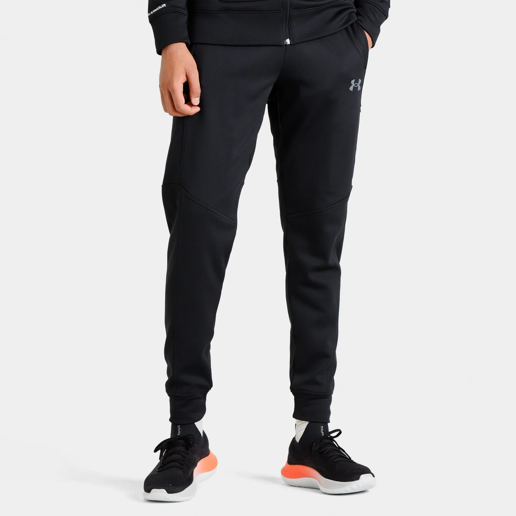 Under Armour JD Armour Fleece Printed Joggers Black / Pitch Gray sold by JD Sports