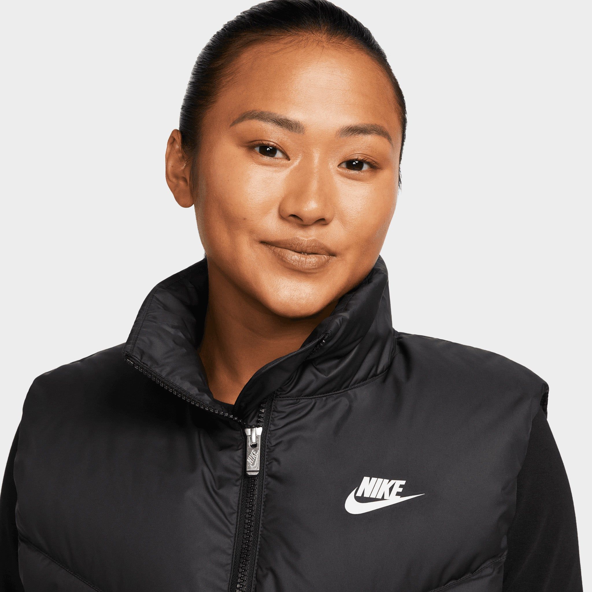 Nike Women's Sportswear Therma-FIT City Series Synthetic Fill High-Pile Fleece Jacket Black / Black - White sold by JD Sports product image thumbnail 3