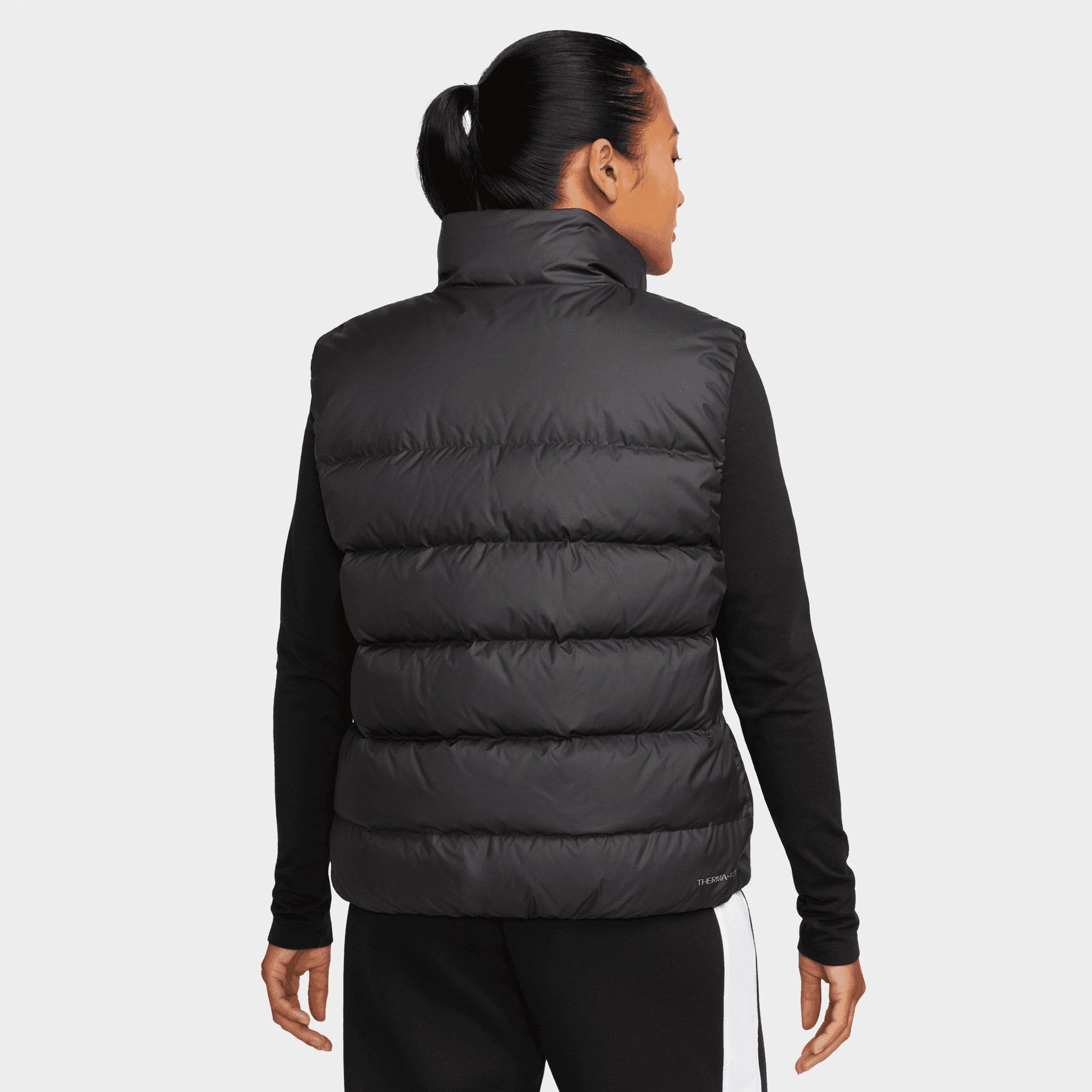 Nike Women's Sportswear Therma-FIT City Series Synthetic Fill High-Pile Fleece Jacket Black / Black - White sold by JD Sports product image thumbnail 2