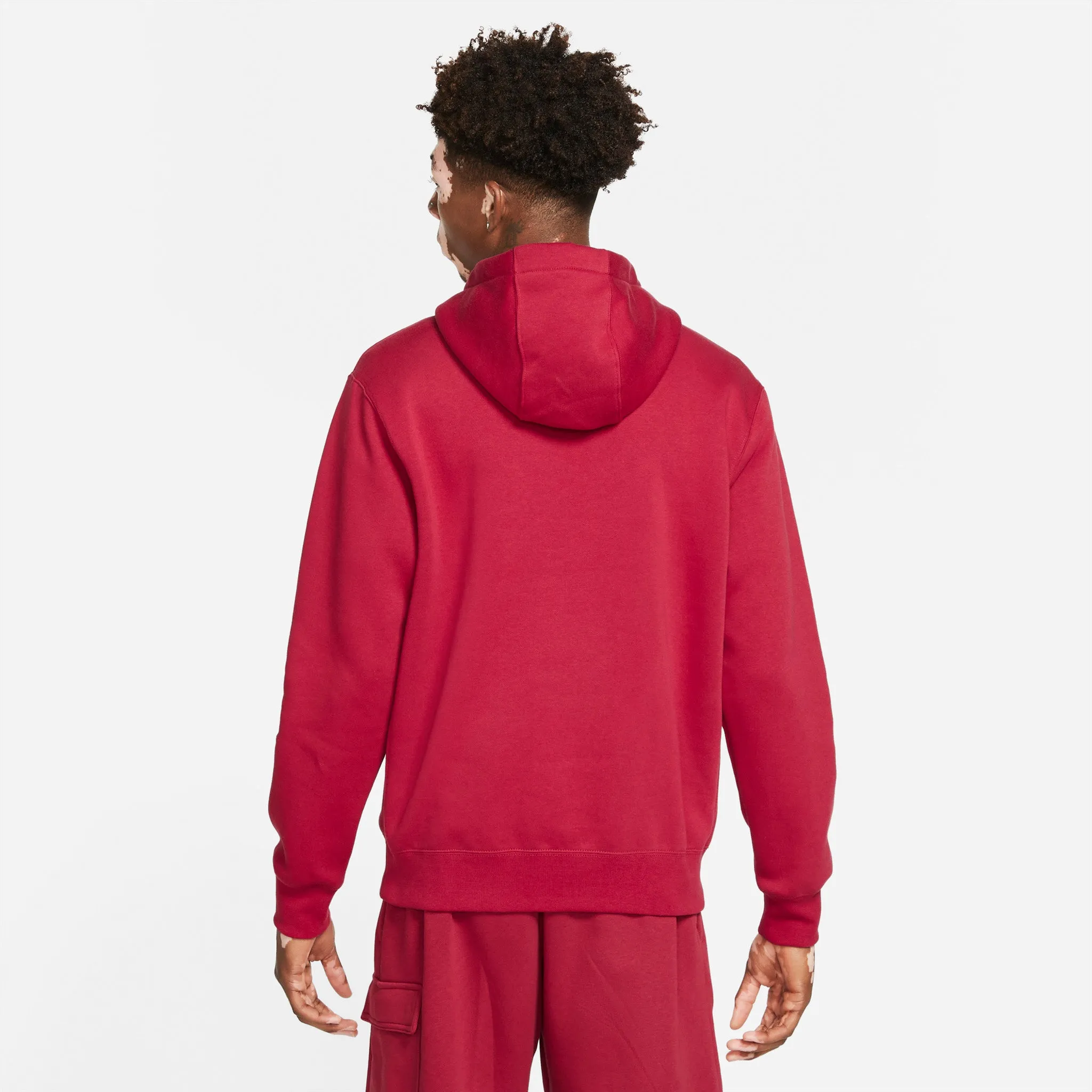 Nike Sportswear Club Fleece Pullover Hoodie Pomegranate / Pomegranate - White sold by JD Sports product image thumbnail 2