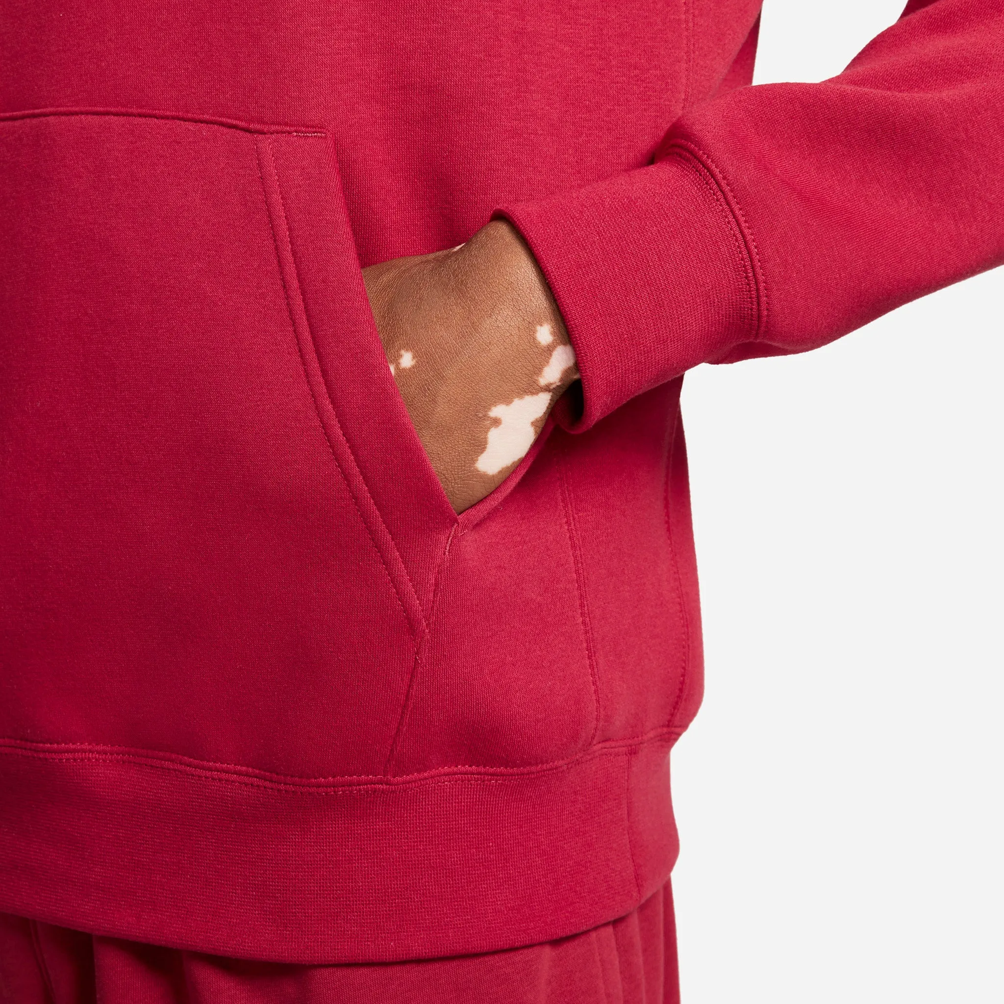 Nike Sportswear Club Fleece Pullover Hoodie Pomegranate / Pomegranate - White sold by JD Sports product image thumbnail 5