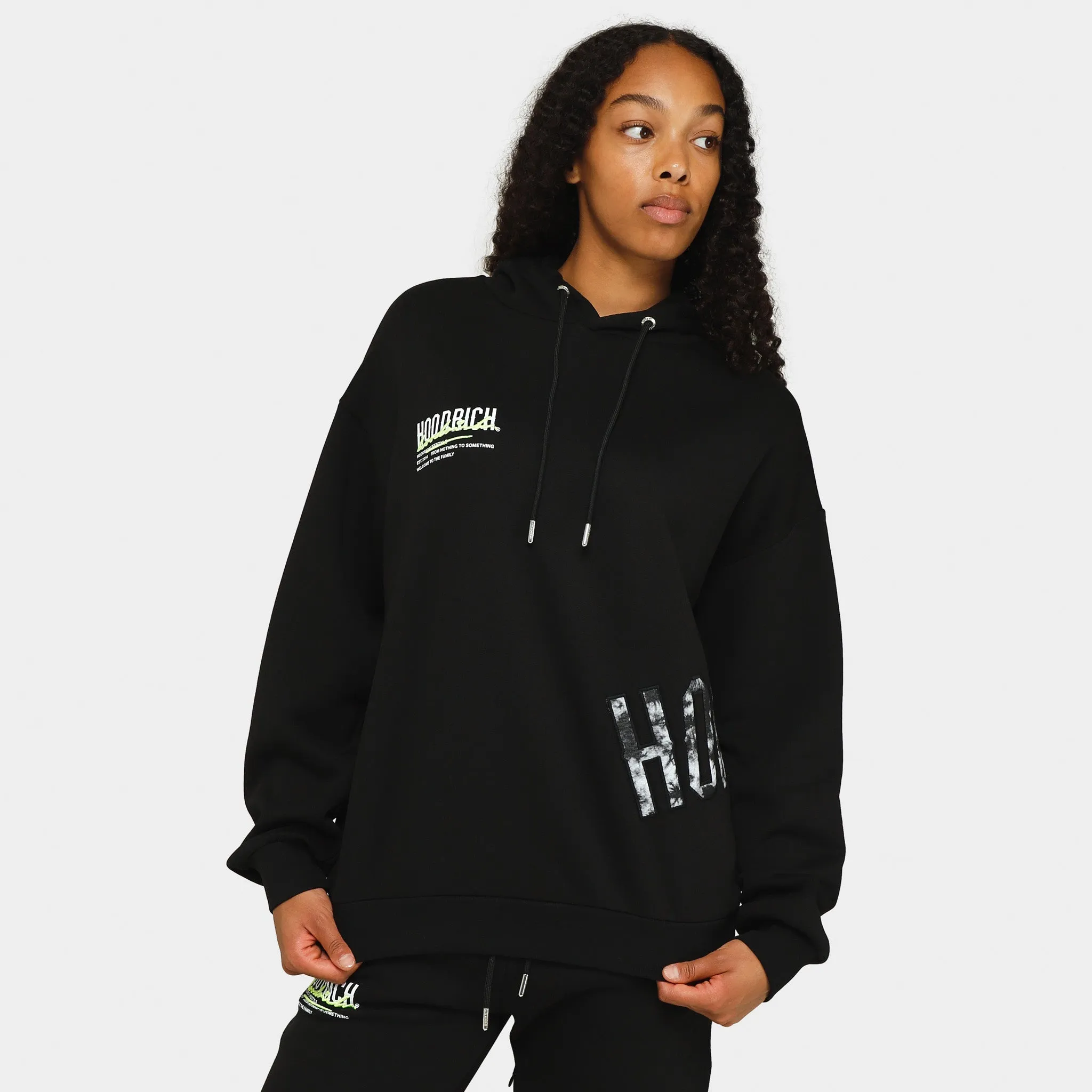 Hoodrich Women's OG Crescent Pullover Hoodie Black / White - Tie-Dye sold by JD Sports