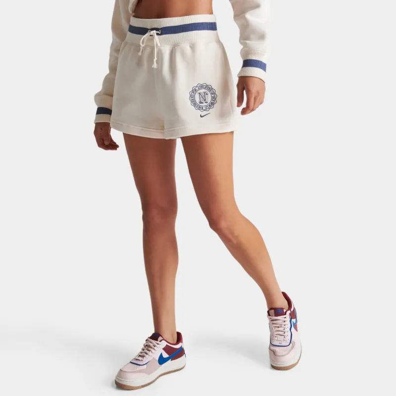 Nike Sportswear Women's hoenix Fleece Heritage High-Waisted Shorts Pale Ivory / Pale Ivory sold by JD Sports
