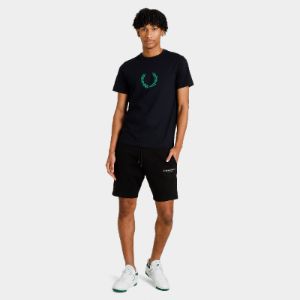 Fred Perry Laurel Wreath Graphic T-shirt / Navy sold by JD Sports