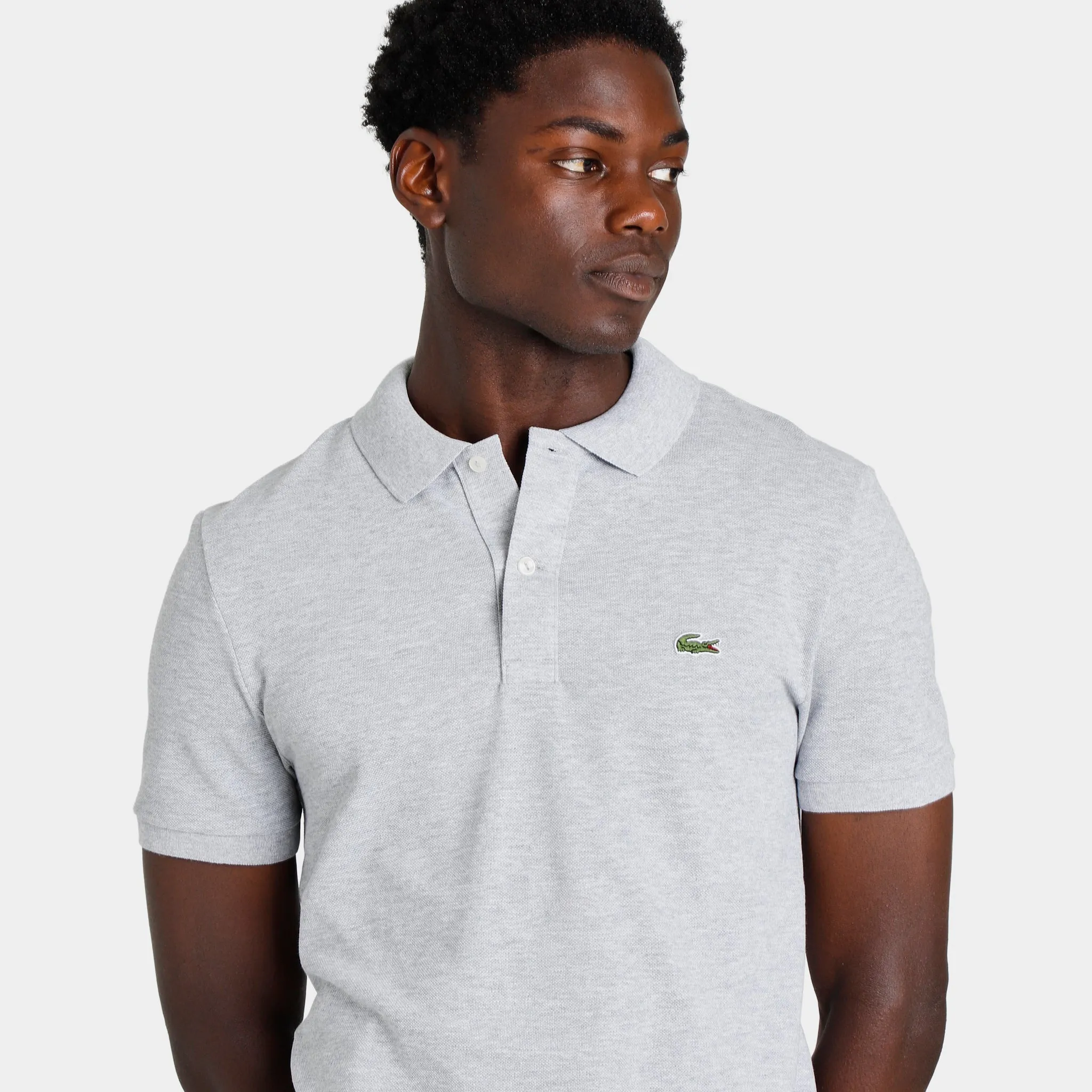 Lacoste Petit Piqu� Slim Fit Polo T-shirt / Silver Grey sold by JD Sports product image thumbnail 3