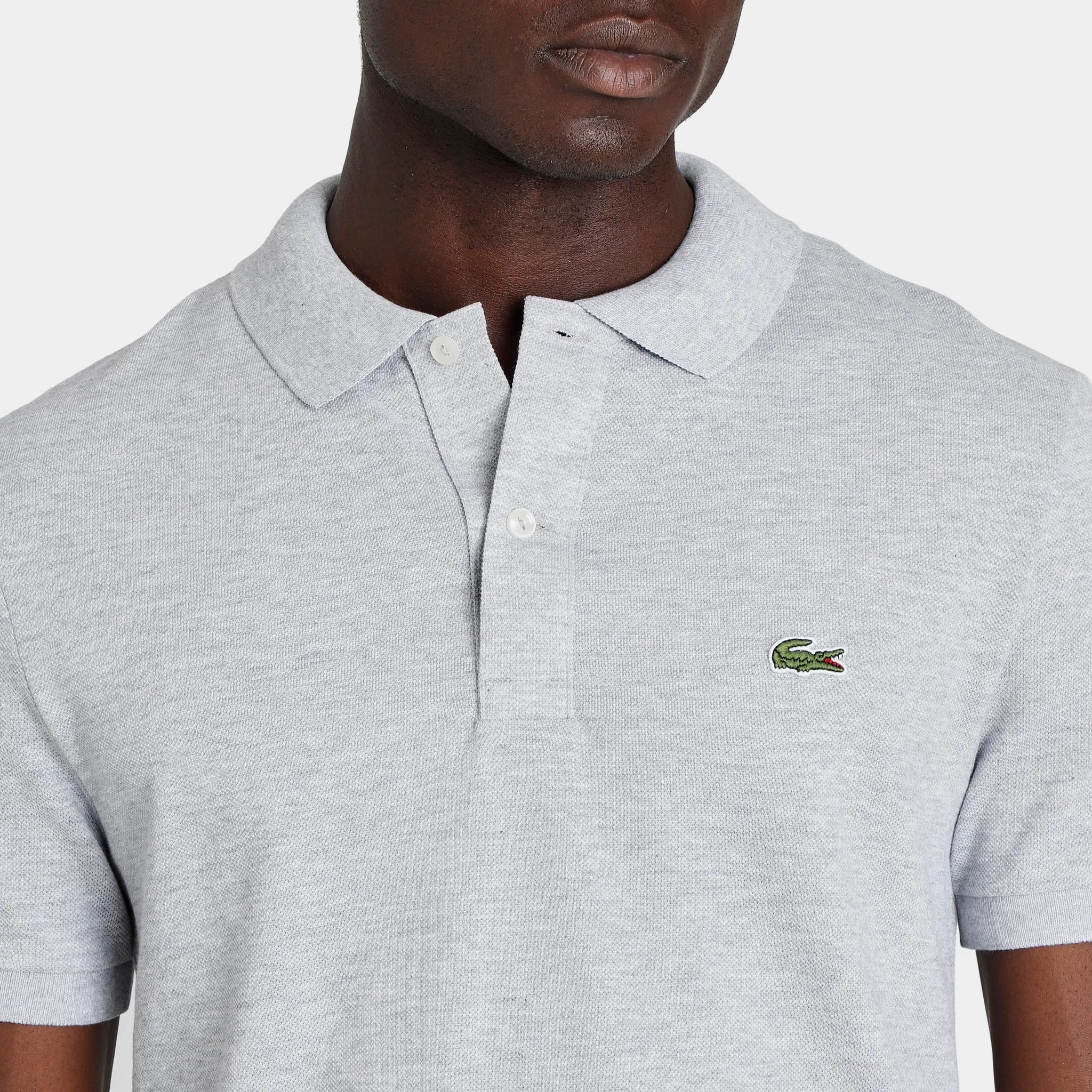 Lacoste Petit Piqu� Slim Fit Polo T-shirt / Silver Grey sold by JD Sports product image thumbnail 4