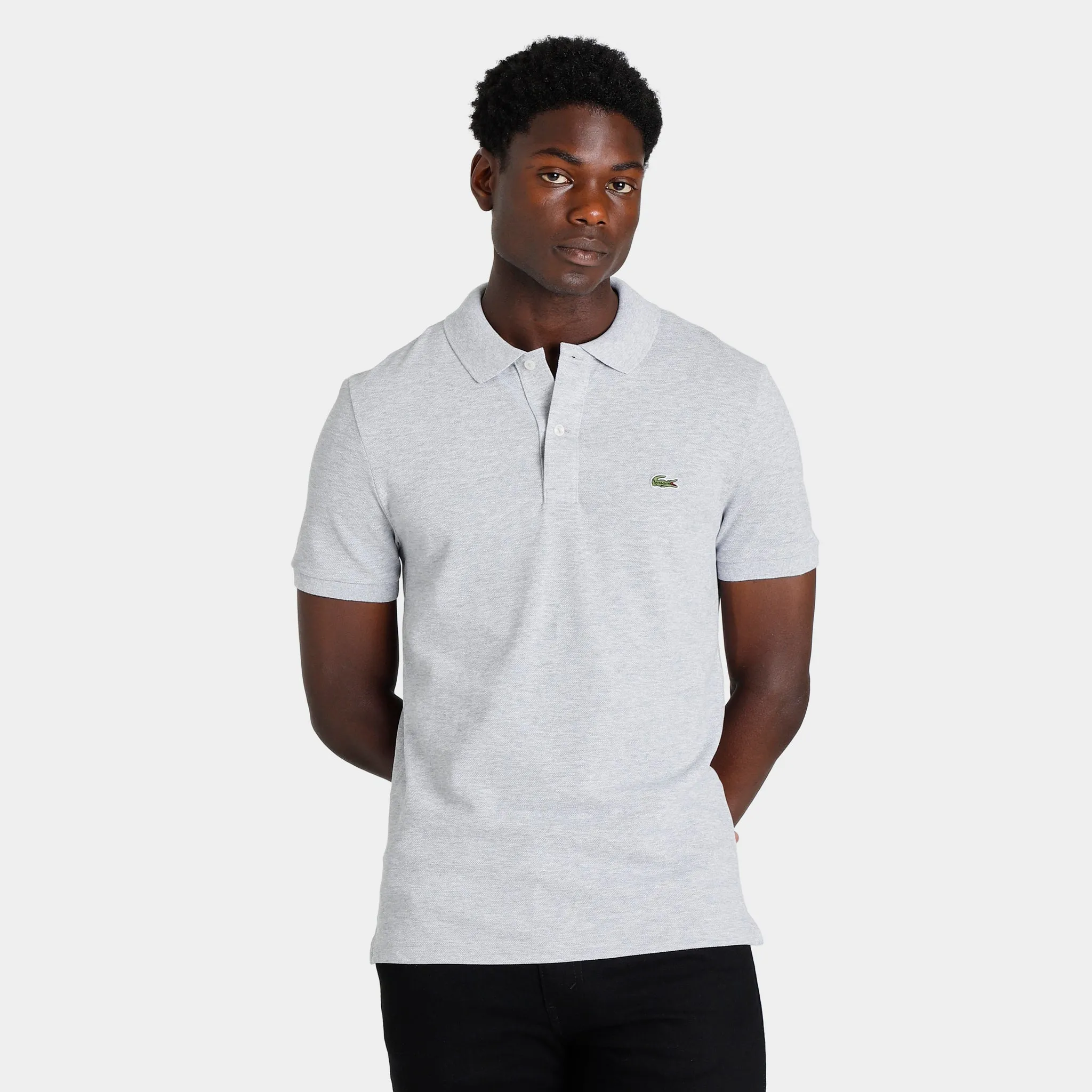 Lacoste Petit Piqu� Slim Fit Polo T-shirt / Silver Grey sold by JD Sports