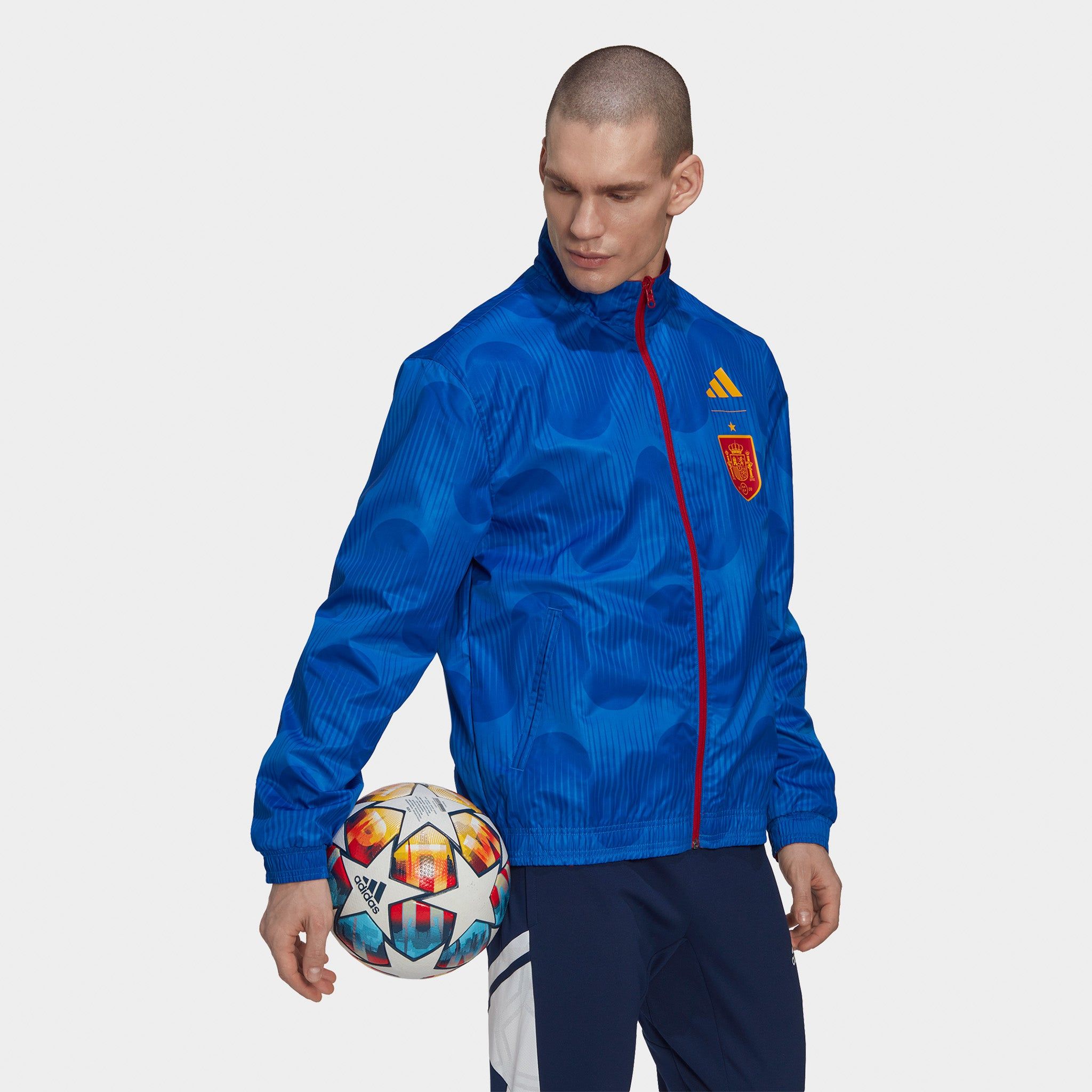 adidas Spain Reversible Anthem Jacket Team Power Red 2 / Team Navy Blue 2 sold by JD Sports