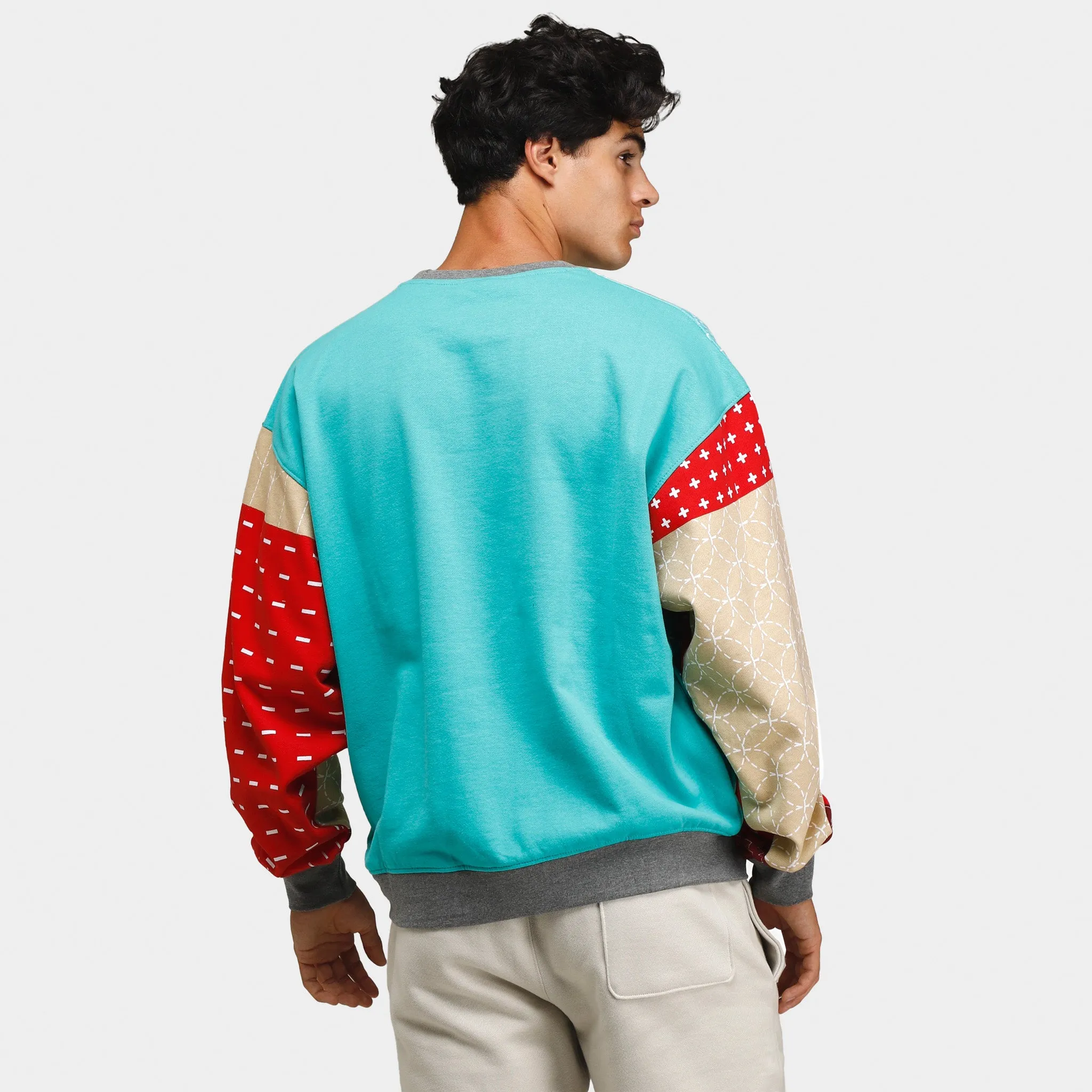 Mitchell & Ness Vancouver Grizzlies Kapital Crewneck / Teal sold by JD Sports product image thumbnail 2