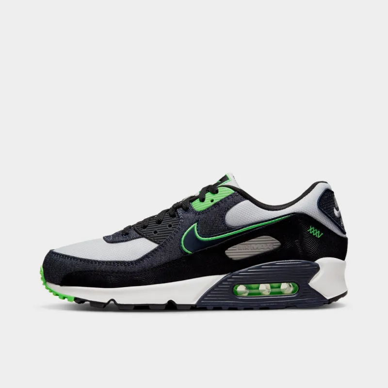 Nike Air Max 90 SE Black / Obsidian - Scream Green sold by JD Sports